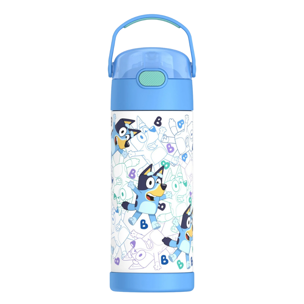 Bouteille d'eau FUNtainer avec paille 14oz (410 ml) - Bluey - Thermos - Bouteille d'eau - - La Guilde Culinaire