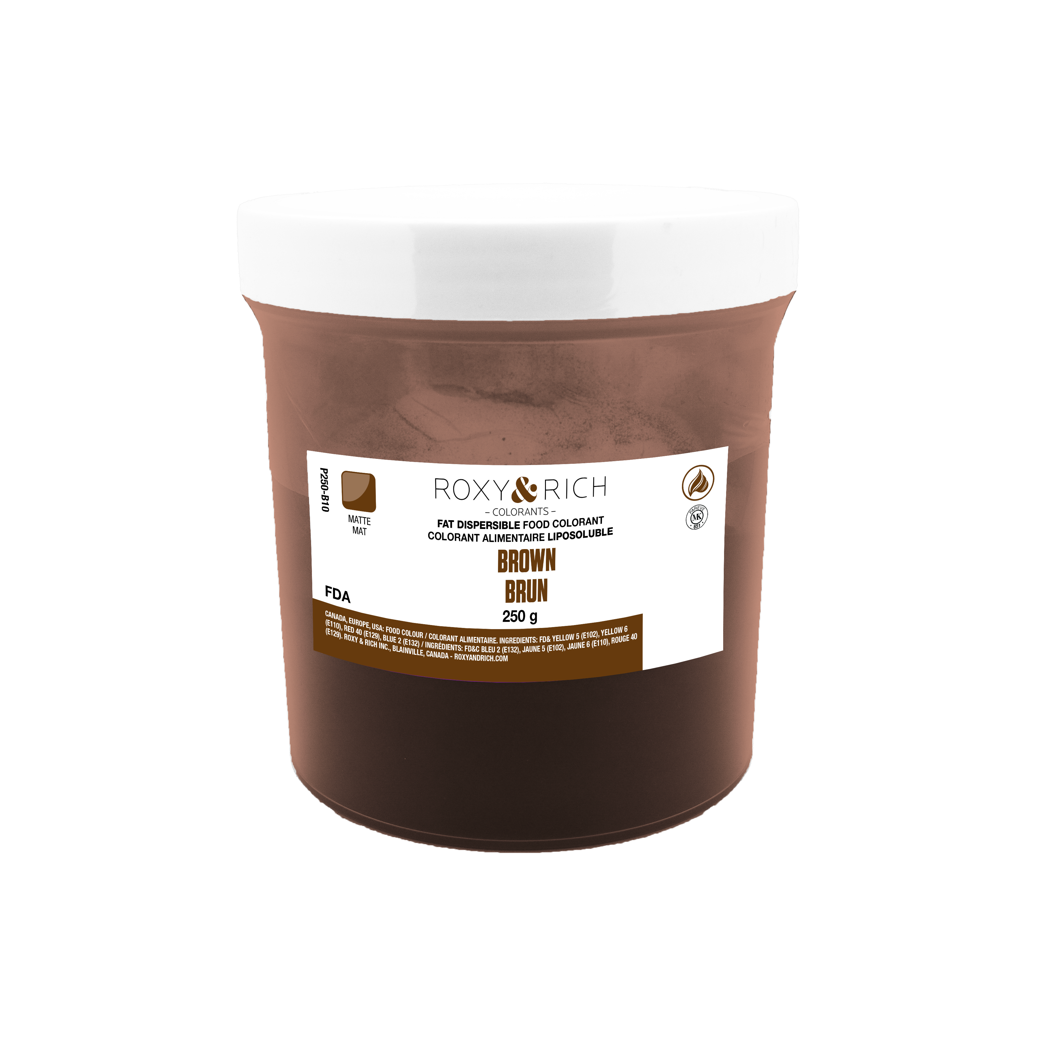 Colorant Alimentaire Liposoluble Brun 250g - Roxy & Rich - Colorant alimentaire liposoluble - P250-B10 - La Guilde Culinaire