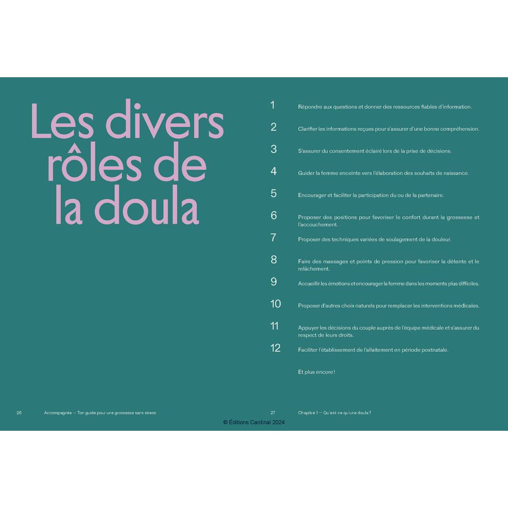 Accompagnée. Ton guide pour une grossesse sans stress ! - Cardinal Ed. - Livre - - La Guilde Culinaire