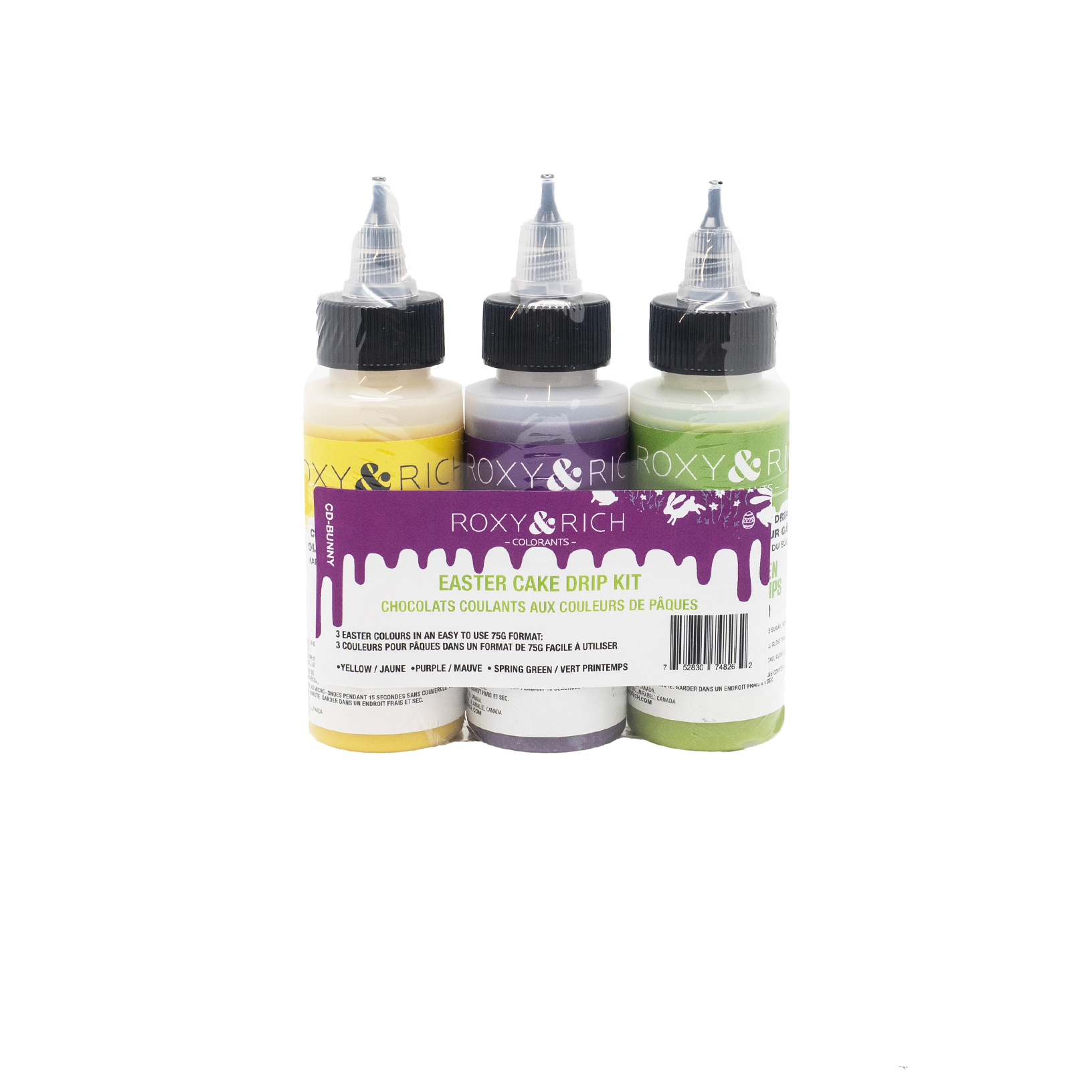 Chocolat Coulant - Mini Cake Drip spécial Pâques (3x75g) - Roxy & Rich - Chocolat coulant pour gâteau - - La Guilde Culinaire