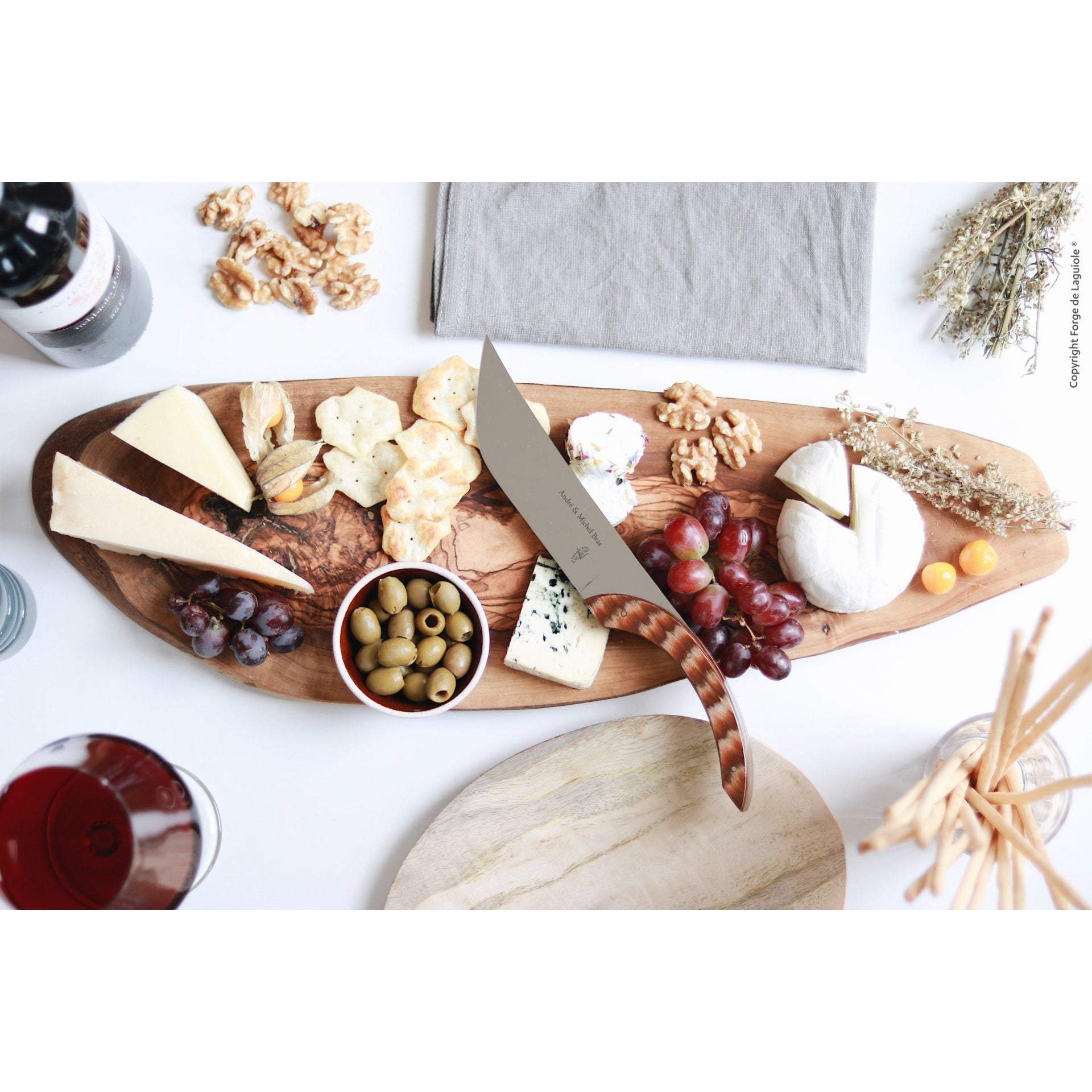 Couteau à fromage Laguiole André et Michel Bras - Laguiole - Laguiole - Couteau à steak - - La Guilde Culinaire