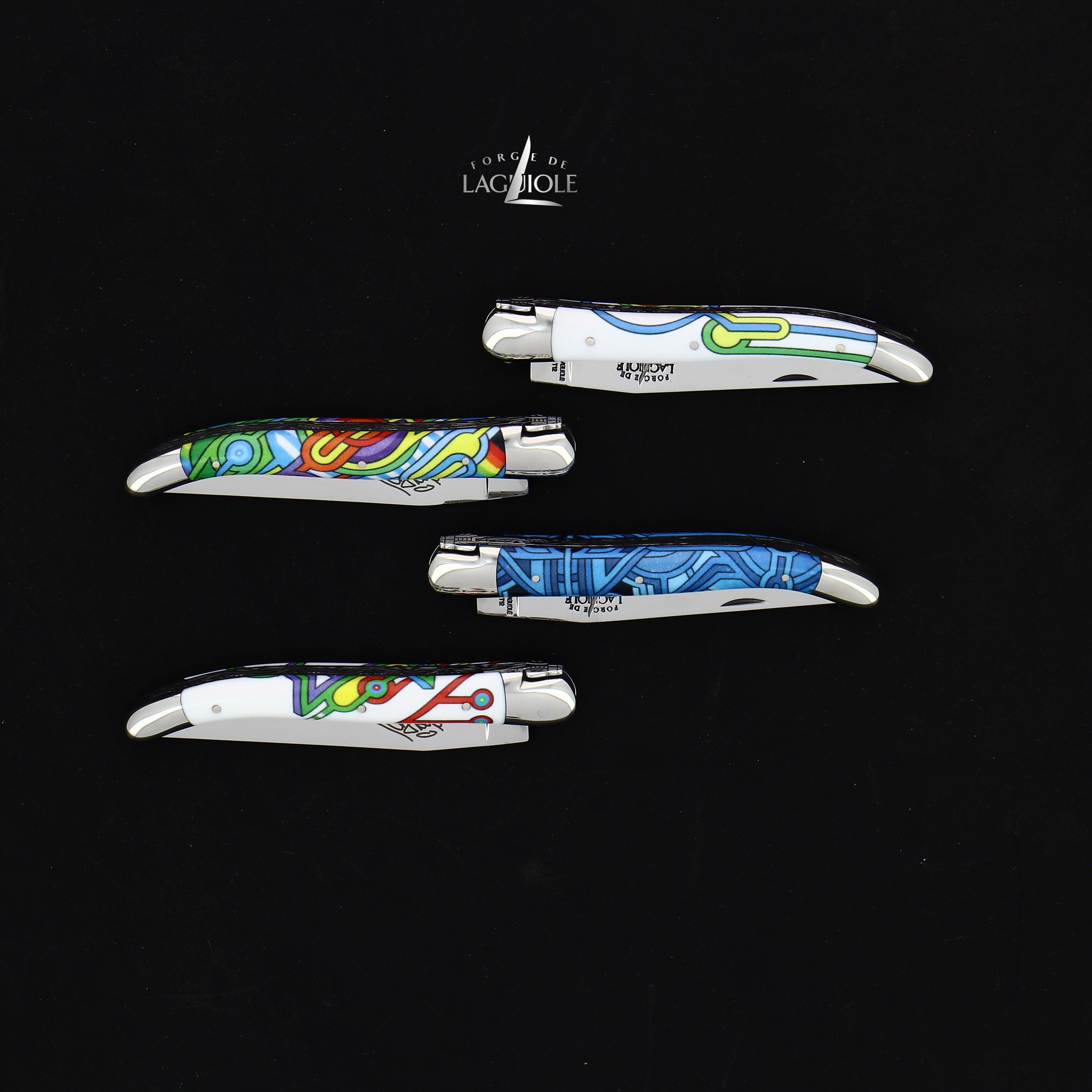 Couteau pliant 11 cm, mitres inox brillant, Seize Happywallmaker – Laguiole - Laguiole - Couteau de poche - - La Guilde Culinaire