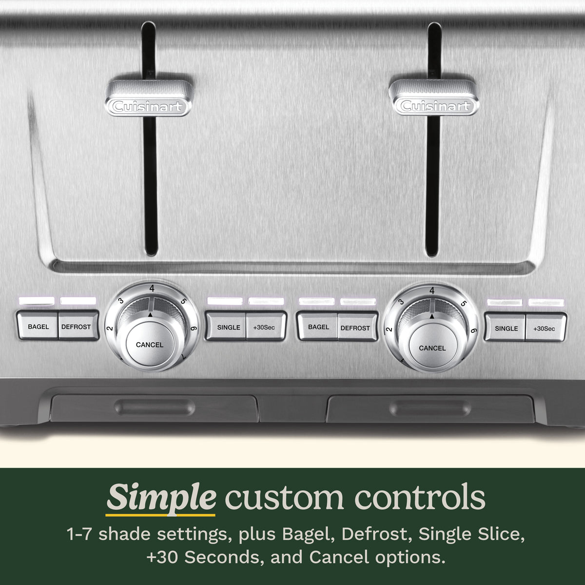 XL 4-Slice Stainless Steel Toaster
