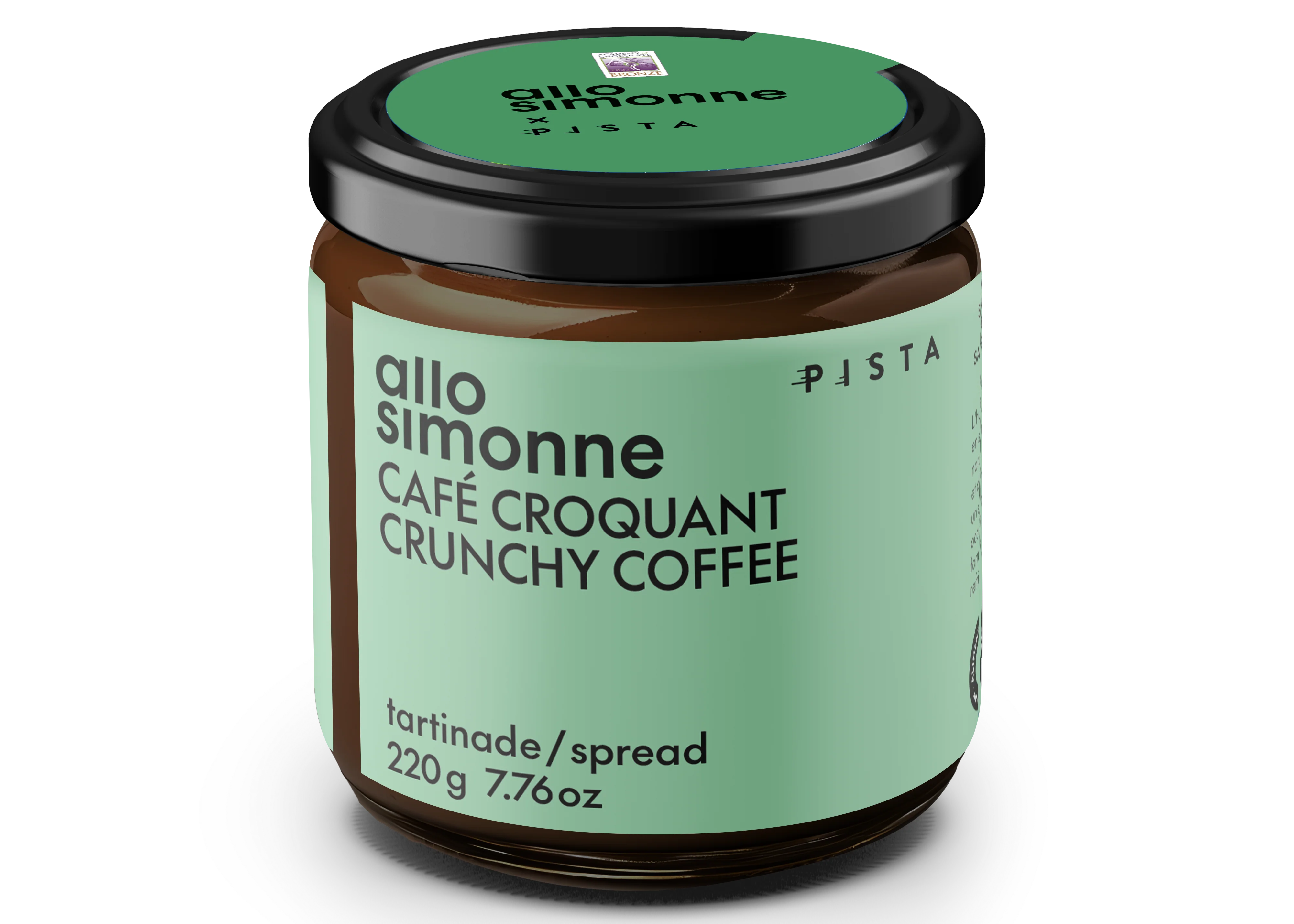 Tartinade Noisettes, Chocolat Noir, Éclats de cacao & Café Pista - Allo Simonne - Tartinade - - La Guilde Culinaire