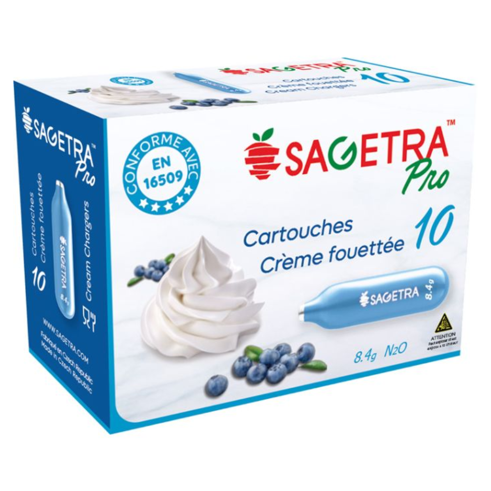 Cartouches de gaz N2O pour siphon 10 cartouches - SG - Siphon - 49CR10P - La Guilde Culinaire