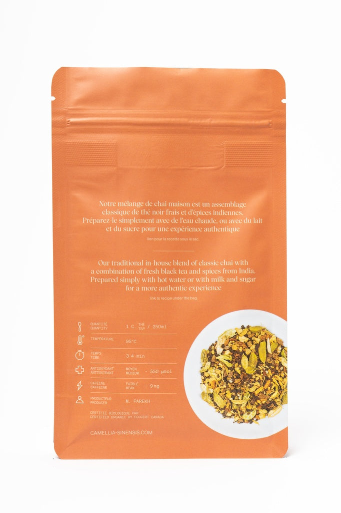 Chai Camellia biologique (sac de 75g) - Camellia Sinensis - Thé et infusion - - La Guilde Culinaire