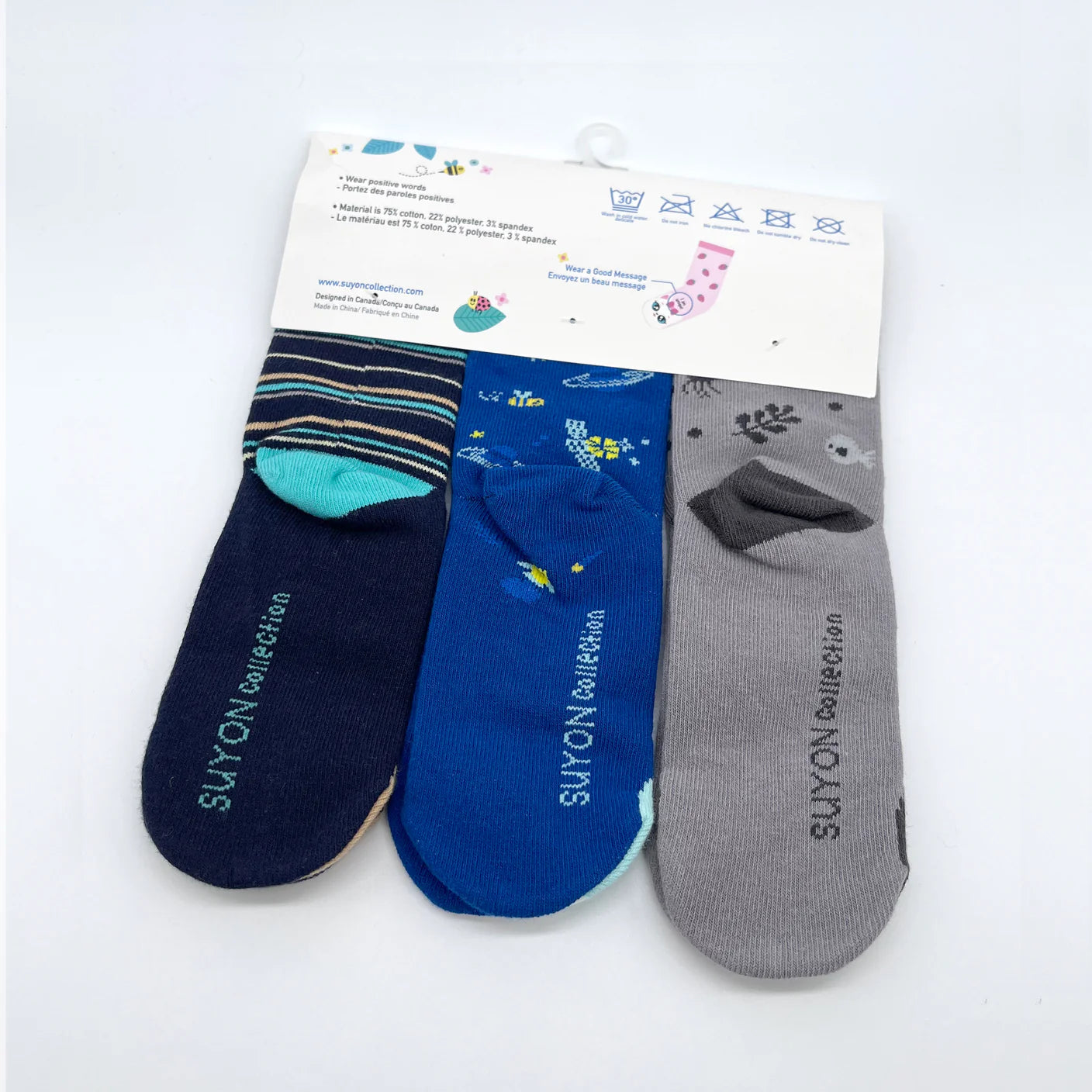 Chaussettes - Set pour garçon (Penguin/Narwhal/Sloth) - Suyon Collection - Chaussettes - - La Guilde Culinaire