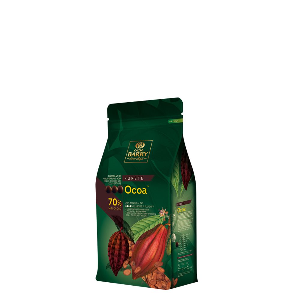 Chocolat Ocoa 70% cacao 1kg - Cacao Barry - Chocolat noir - CHD-N70OCOA-CA-U73 - F - La Guilde Culinaire