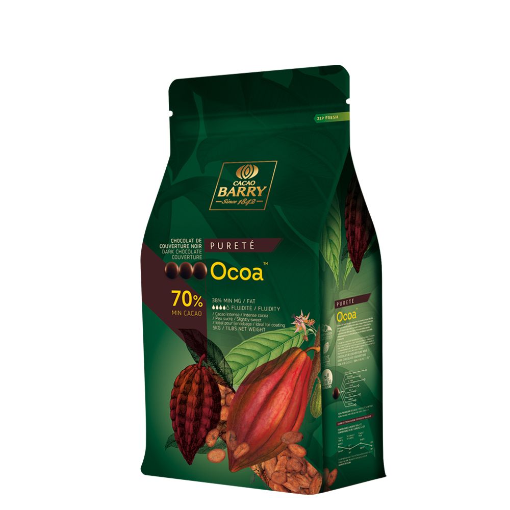Chocolat Ocoa 70% cacao 5kg - Cacao Barry - Chocolat noir - CHD-N70OCOA-CA-U77 - F - La Guilde Culinaire