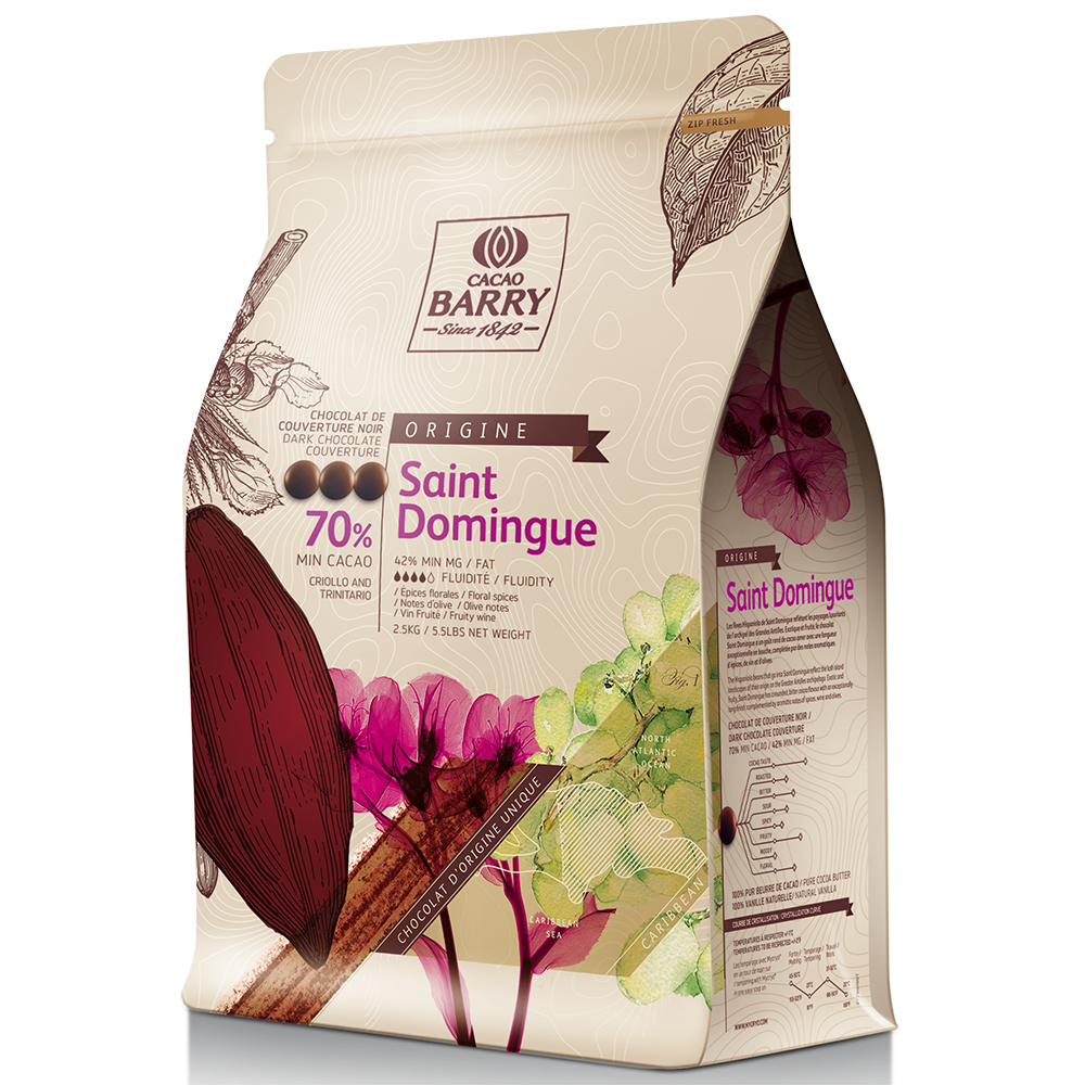 Chocolat St-Domingue Pure Origine 70% cacao - Cacao Barry - Chocolat noir - - La Guilde Culinaire