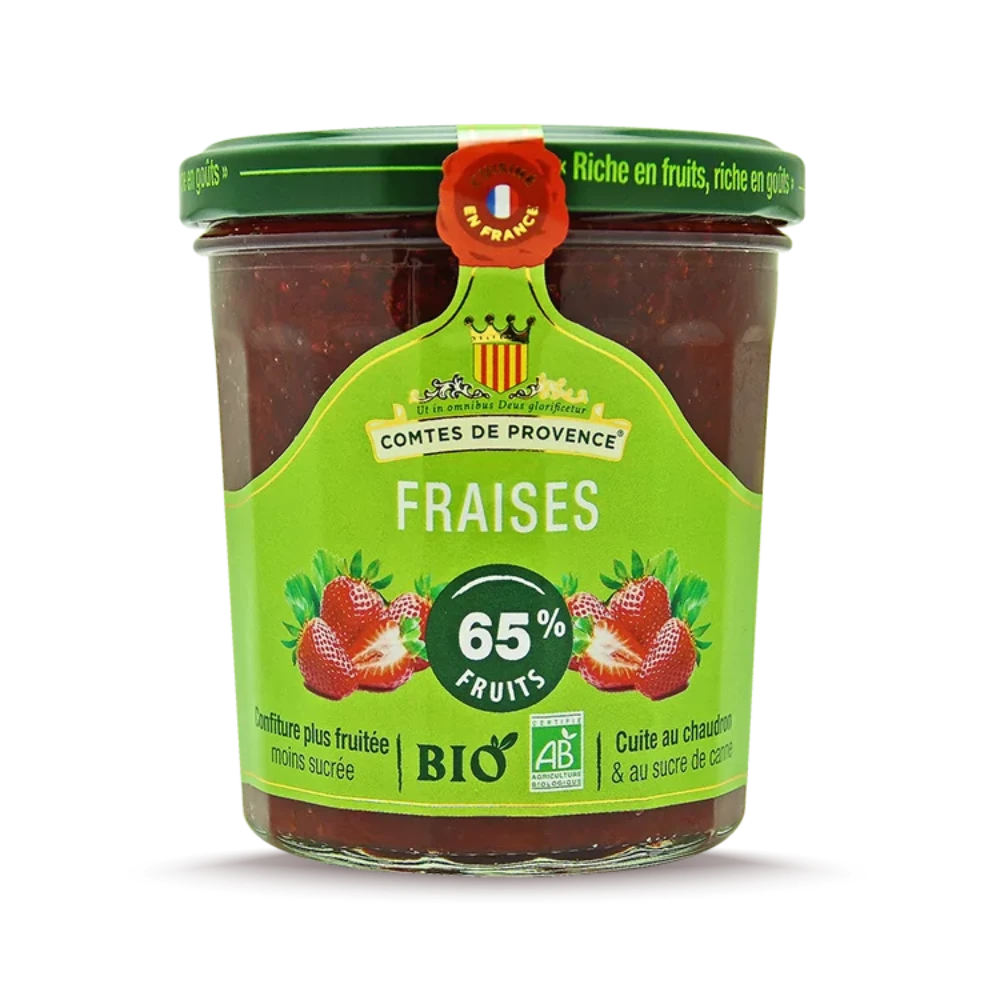 Confiture de Fraises BIO 320 ml / 10,8 oz - Comtes de Provence - Comtes de Provence - Confiture - - La Guilde Culinaire