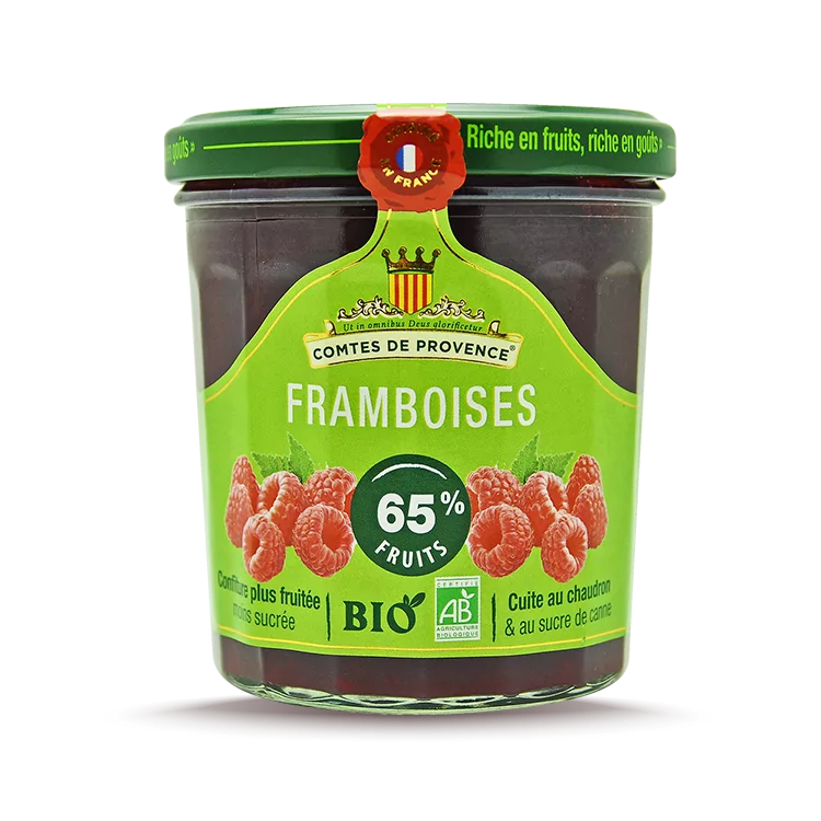 Confiture de Framboise BIO 320 ml / 10,8 oz - Comtes de Provence - Comtes de Provence - Confiture - - La Guilde Culinaire