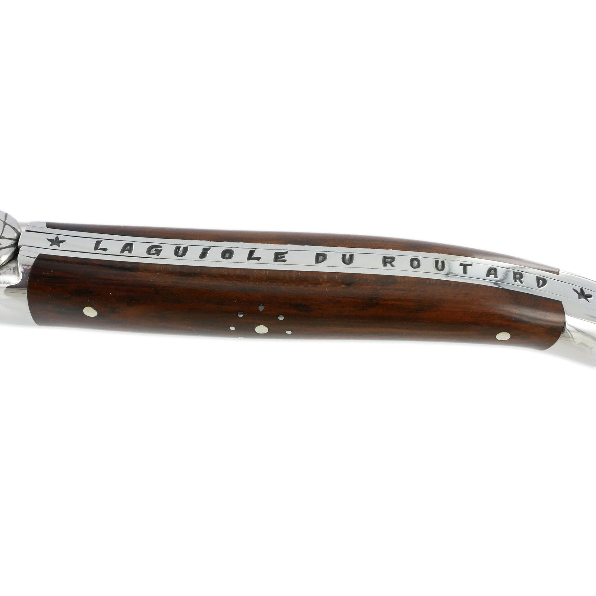 Couteau pliant 11 cm, mitre inox brillant, Amourette + Étui Buron Chocolat – Laguiole - Laguiole - Couteau de poche - - La Guilde Culinaire
