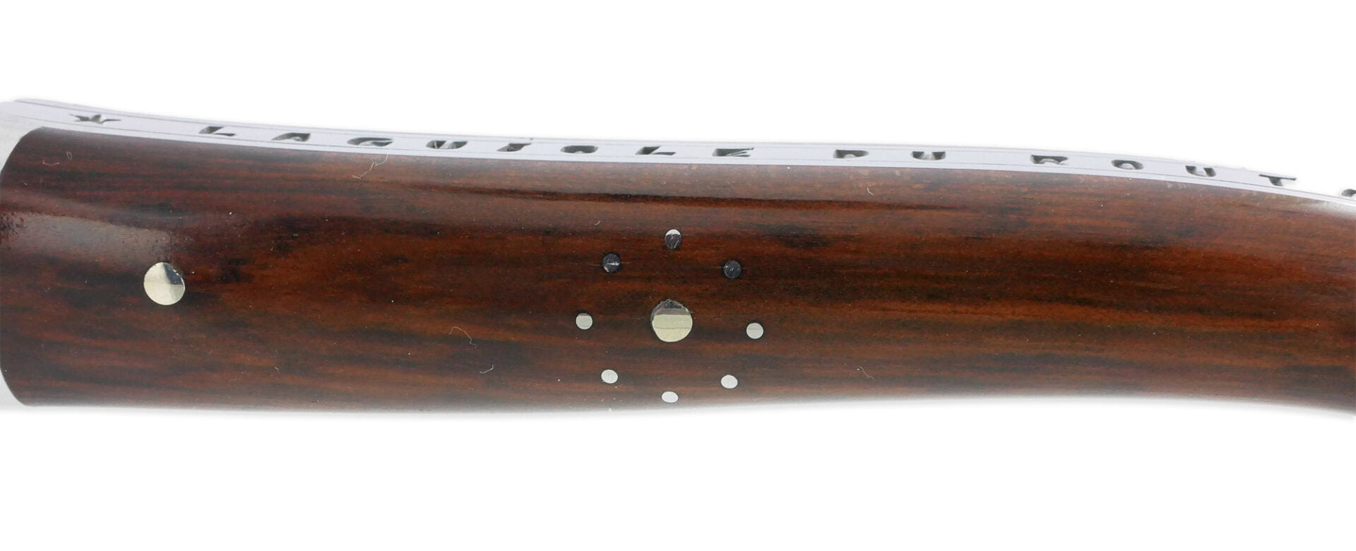 Couteau pliant 11 cm, mitre inox brillant, Amourette + Étui Buron Chocolat – Laguiole - Laguiole - Couteau de poche - - La Guilde Culinaire