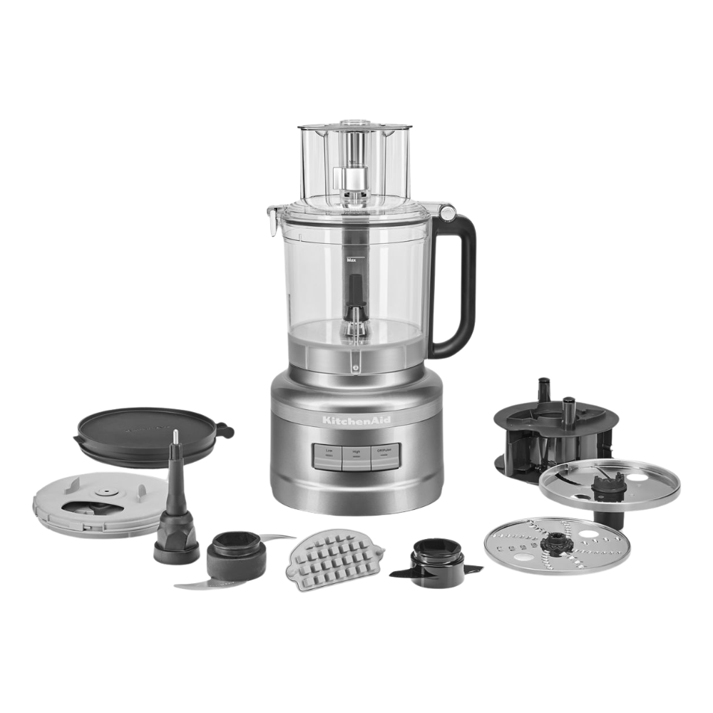 Robot culinaire de 13 tasses avec kit de découpe en dés - KitchenAid Argent - Kitchenaid - Robot mélangeur - KFP1319CU - La Guilde Culinaire