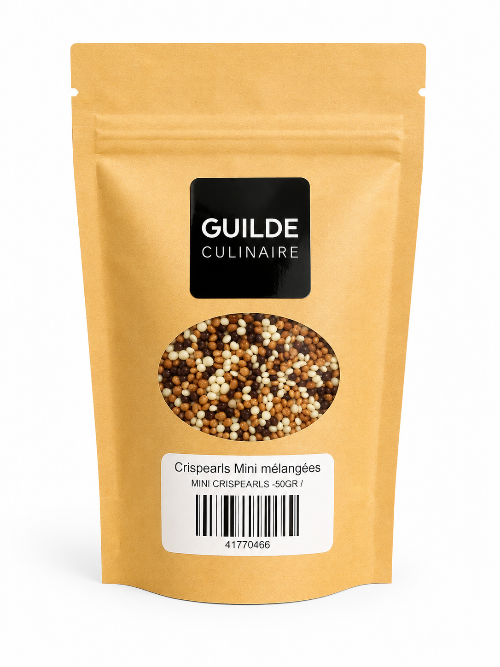 Crispearls Mini mélangées 50GR - Callebaut - Perle croustillante - MINI CRISPEARLS -50GR - La Guilde Culinaire