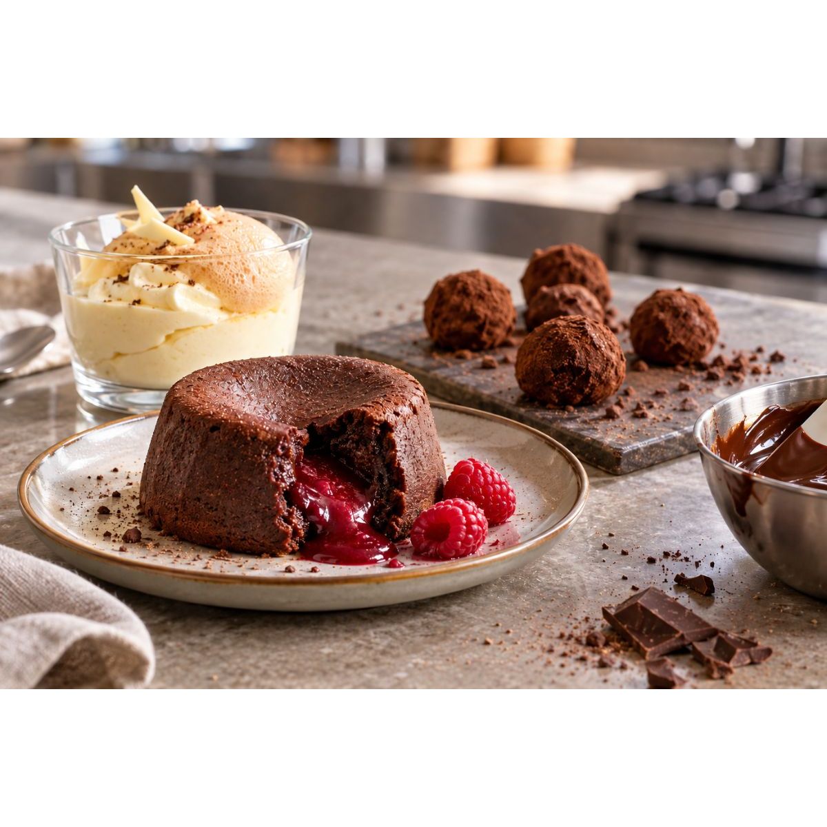 EXPLOSION DE CHOCOLAT : MOUSSE, TRUFFE, FONDANT ... 100% CHOCOLAT ! - La Guilde Culinaire - Cours - Cours de cuisine - - La Guilde Culinaire