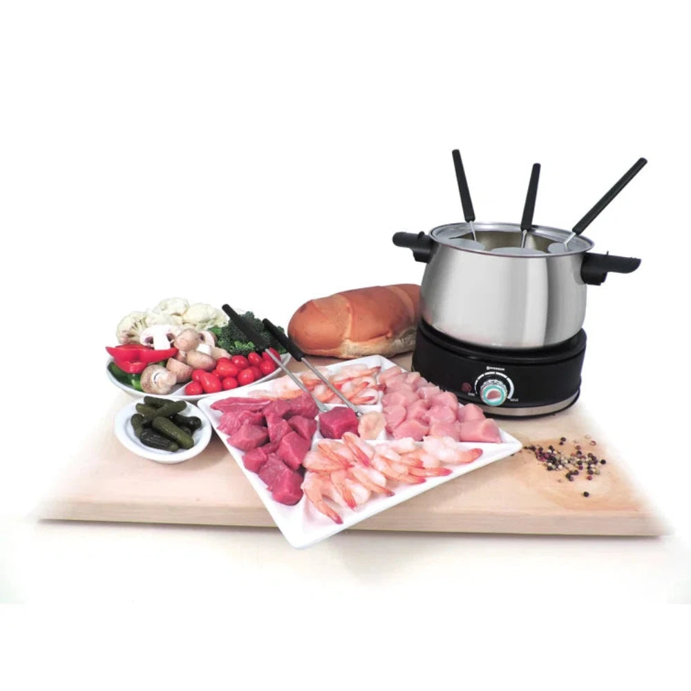 Ensemble à fondue électrique 10 pièces, Acier inoxydable, Arolla - Swissmar - Service à fondue - - La Guilde Culinaire