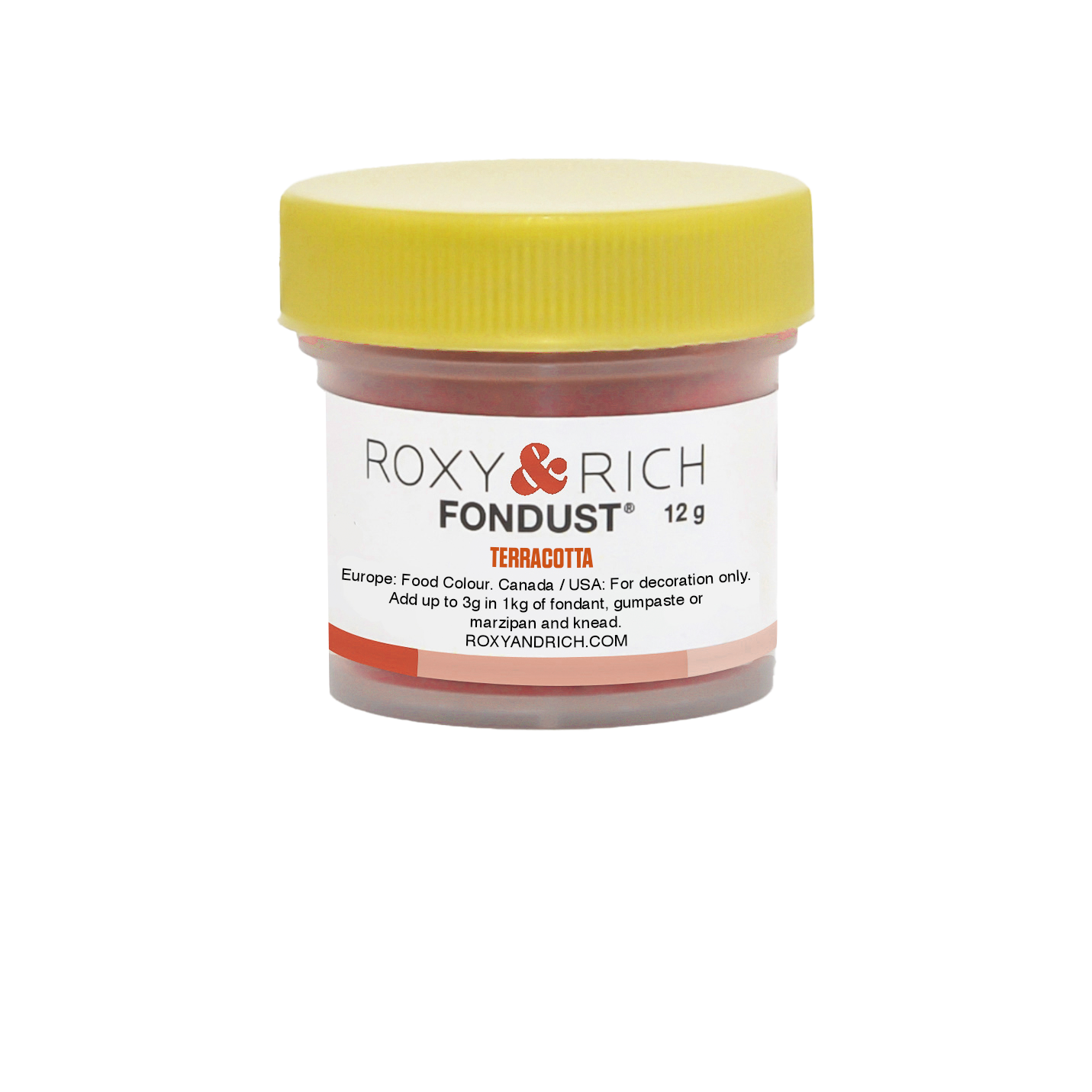 Colorant FONDUST Terracotta 12g - Roxy & Rich - Colorant alimentaire hydrosoluble - F15-049 - La Guilde Culinaire