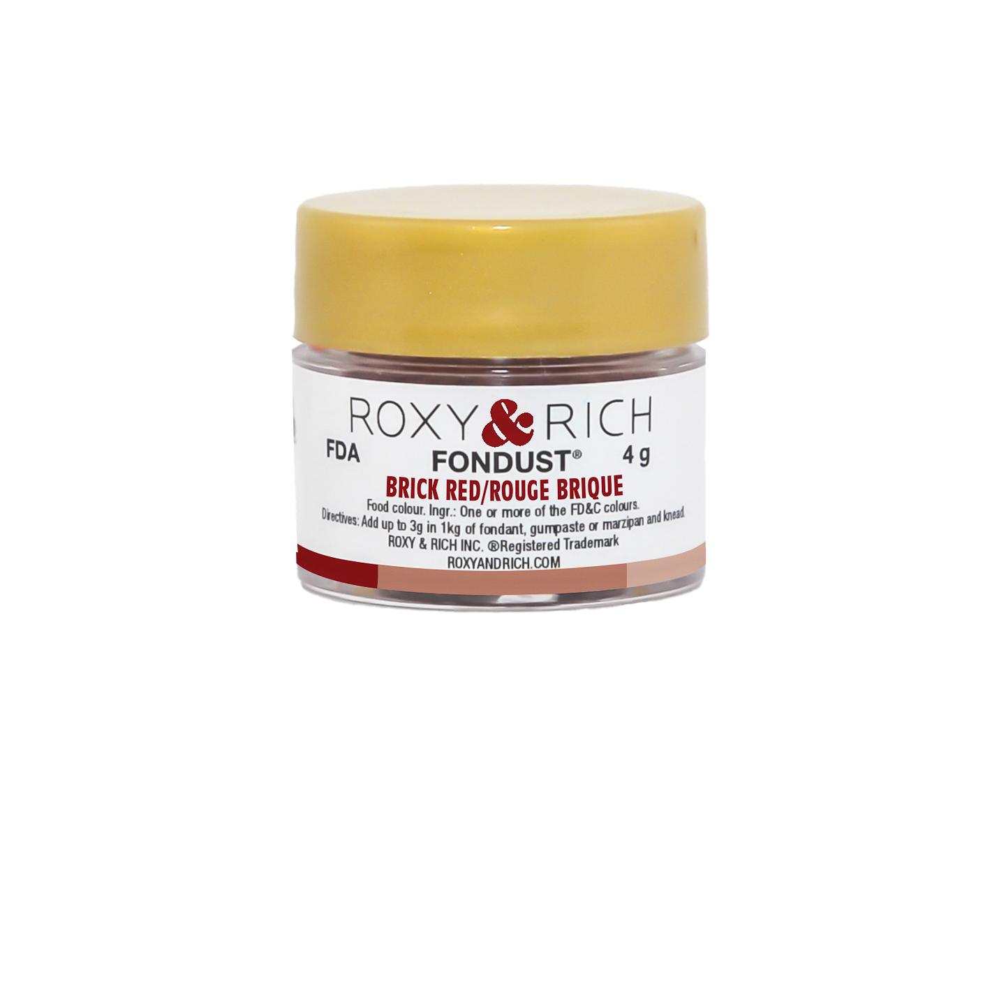 Colorant FONDUST Rouge Brique - Roxy & Rich - Colorant alimentaire hydrosoluble - - La Guilde Culinaire