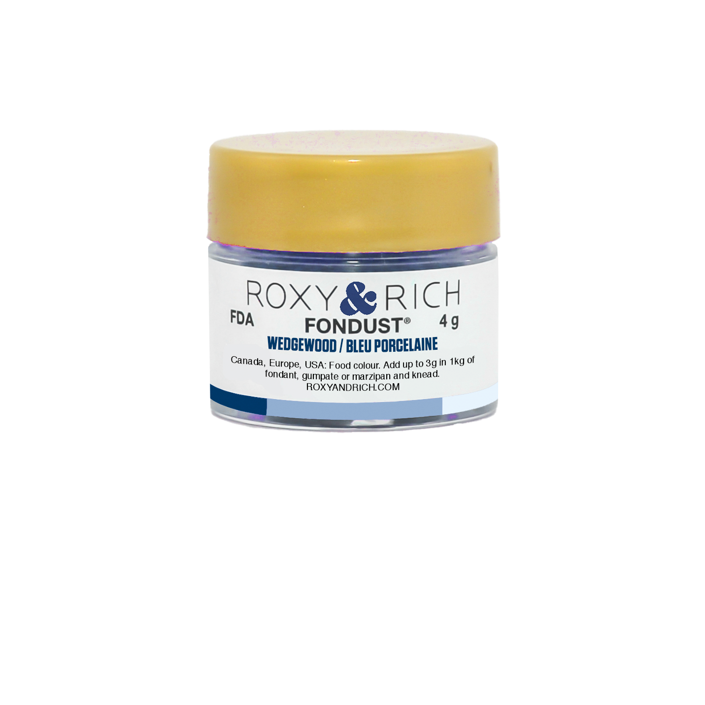 Colorant FONDUST Bleu Porcelaine - Roxy & Rich - Colorant alimentaire hydrosoluble - - La Guilde Culinaire
