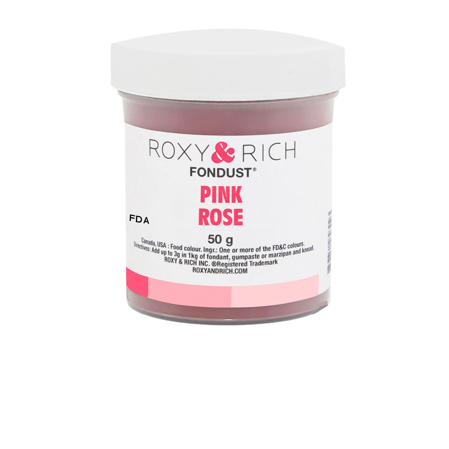 Colorant FONDUST Rose 50g - Roxy & Rich - Colorant alimentaire hydrosoluble - F60-017 - La Guilde Culinaire