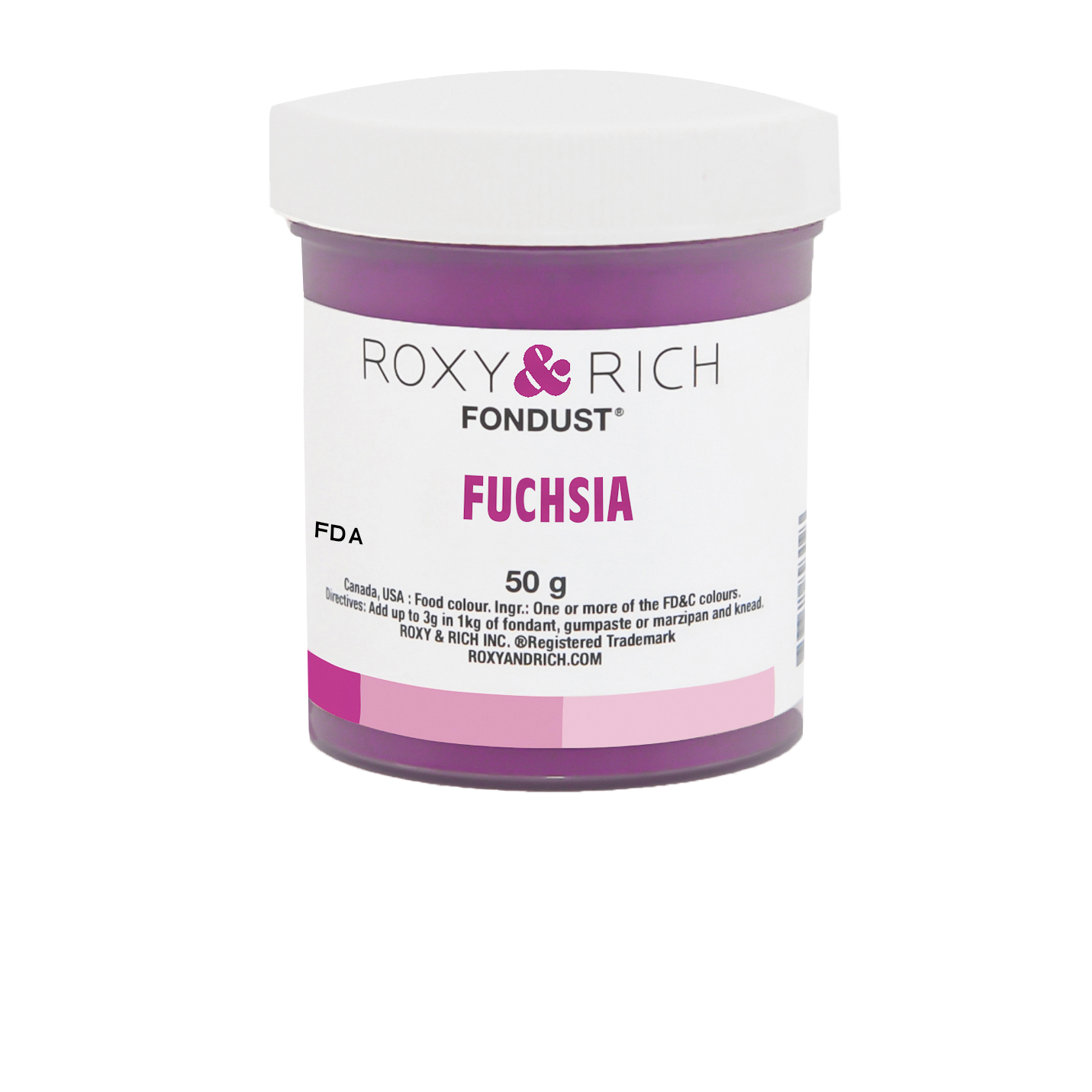 Colorant FONDUST Fushia 50g - Roxy & Rich - Colorant alimentaire hydrosoluble - F60-019 - La Guilde Culinaire