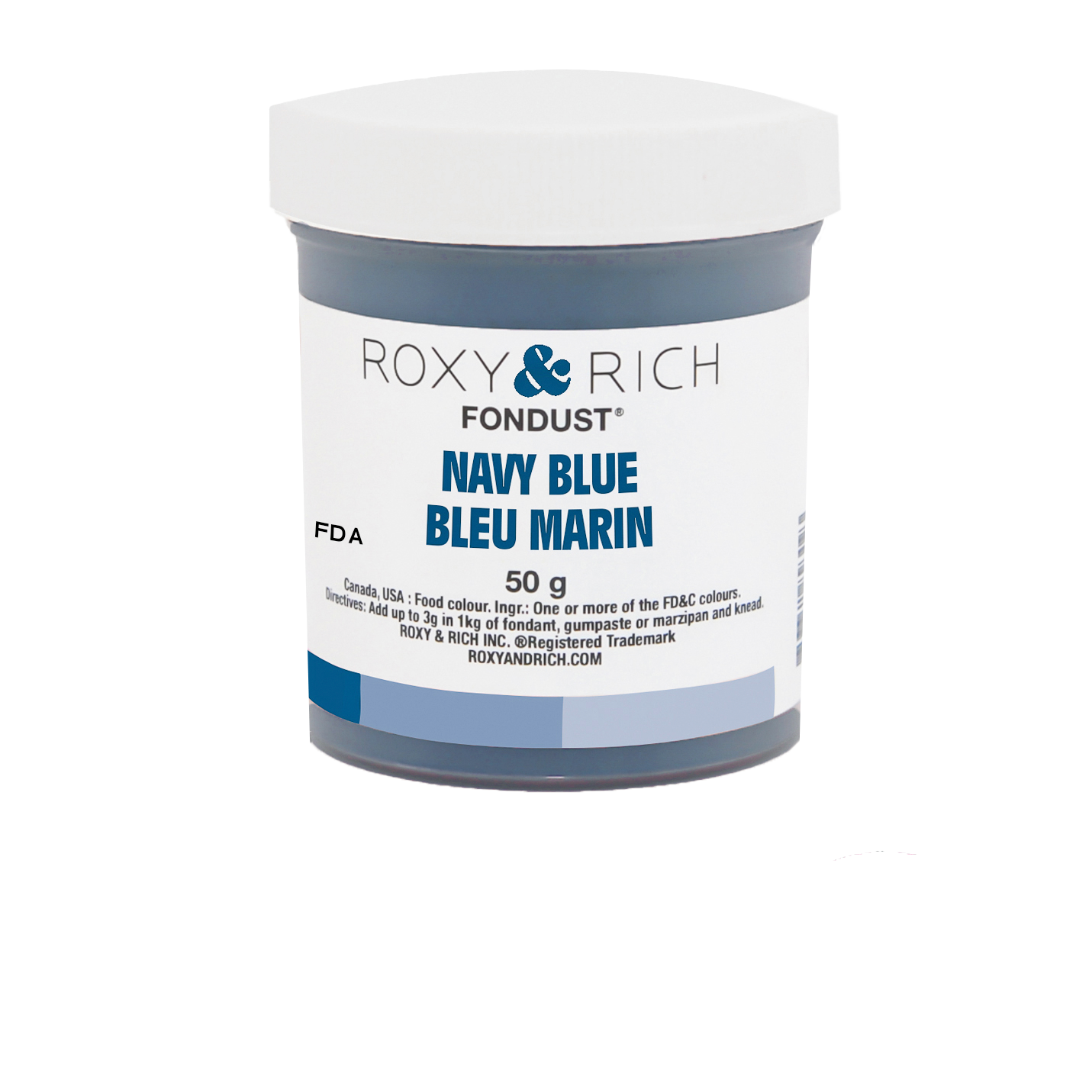 Colorant FONDUST Bleu Marin 50g - Roxy & Rich - Colorant alimentaire hydrosoluble - F60-025 - La Guilde Culinaire