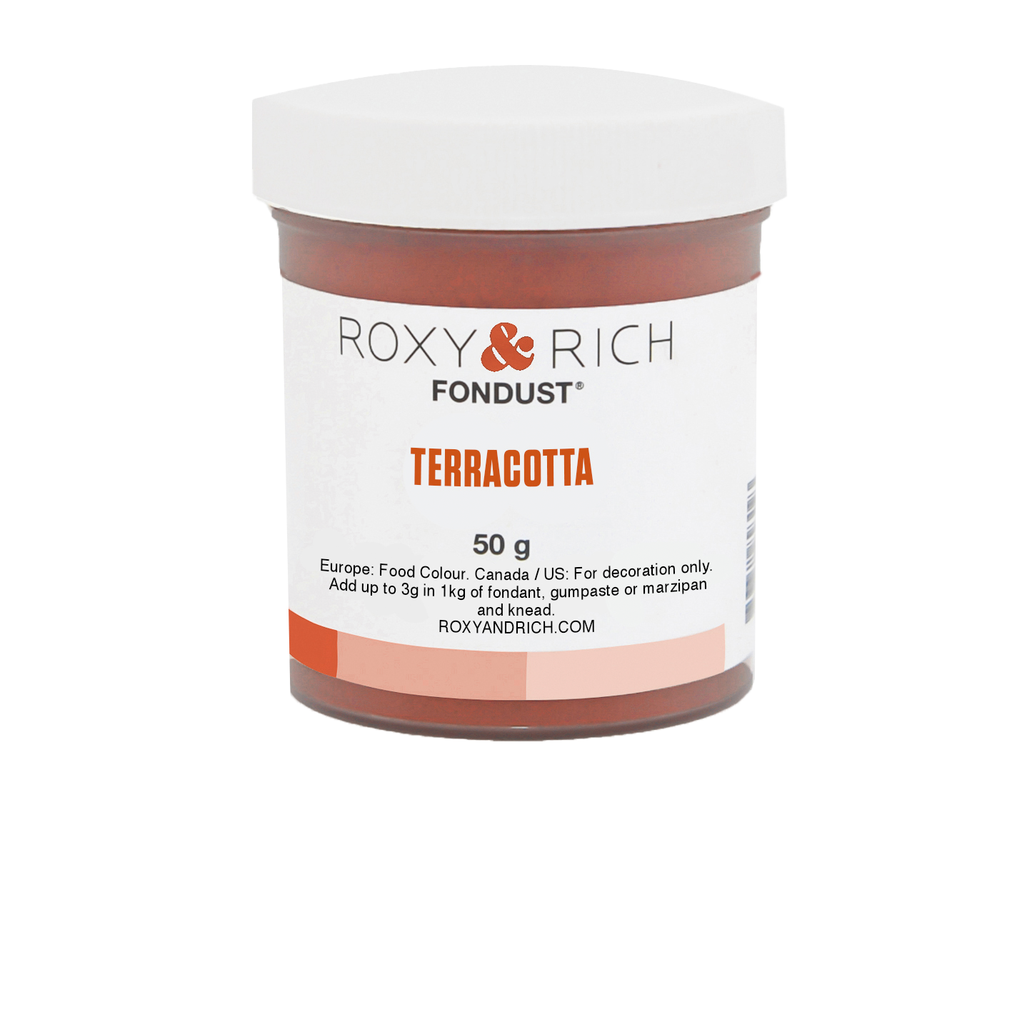 Colorant FONDUST Terracotta 50g - Roxy & Rich - Colorant alimentaire hydrosoluble - F60-049 - La Guilde Culinaire