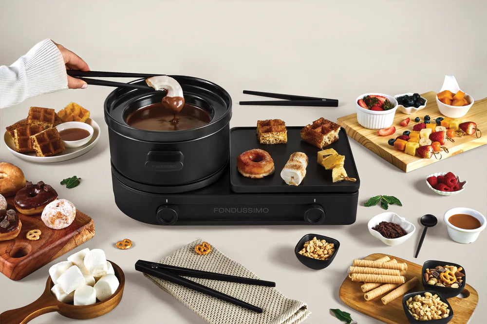 Ensemble Fondue-Plancha Festi-Grill - Fondussimo - Service à fondue - - La Guilde Culinaire