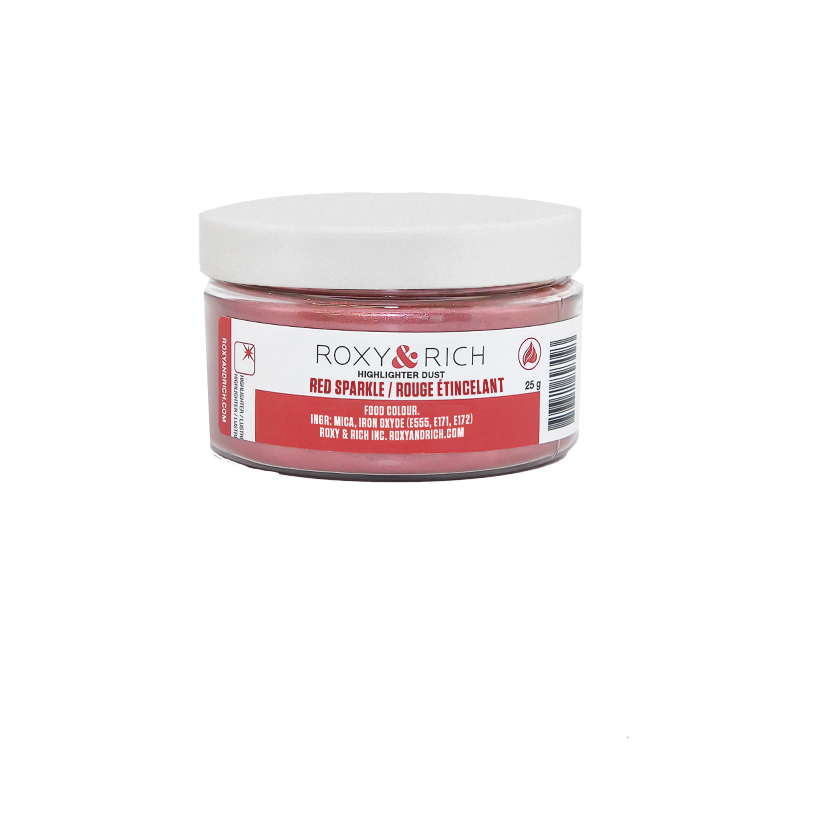 Poudre Highlighter couleur Rouge Étincelant 25g - Roxy & Rich - Poudre Highlighter - G25-008 - La Guilde Culinaire