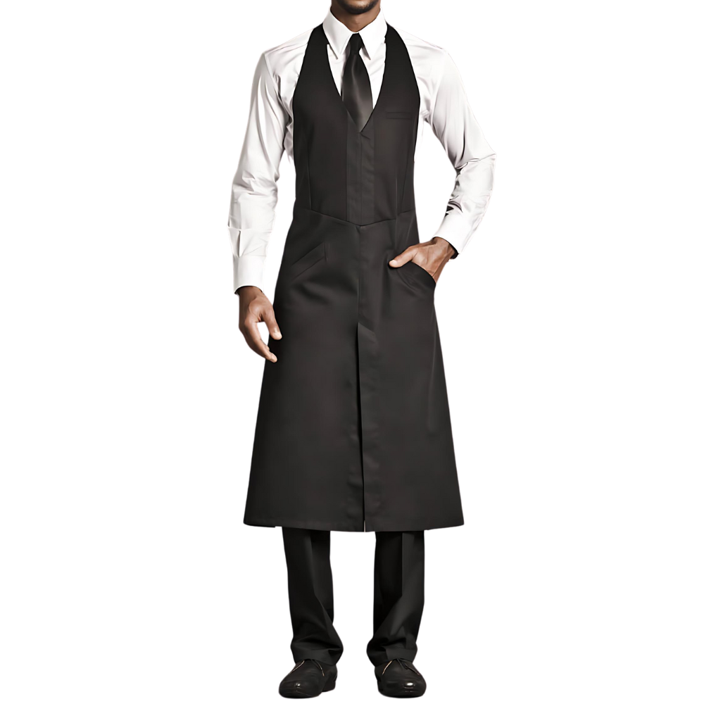 Tablier de sommelier Gamay ! T1 noir - Clement Design - Tablier sommelier homme - GAMAY NOIR T1 - La Guilde Culinaire