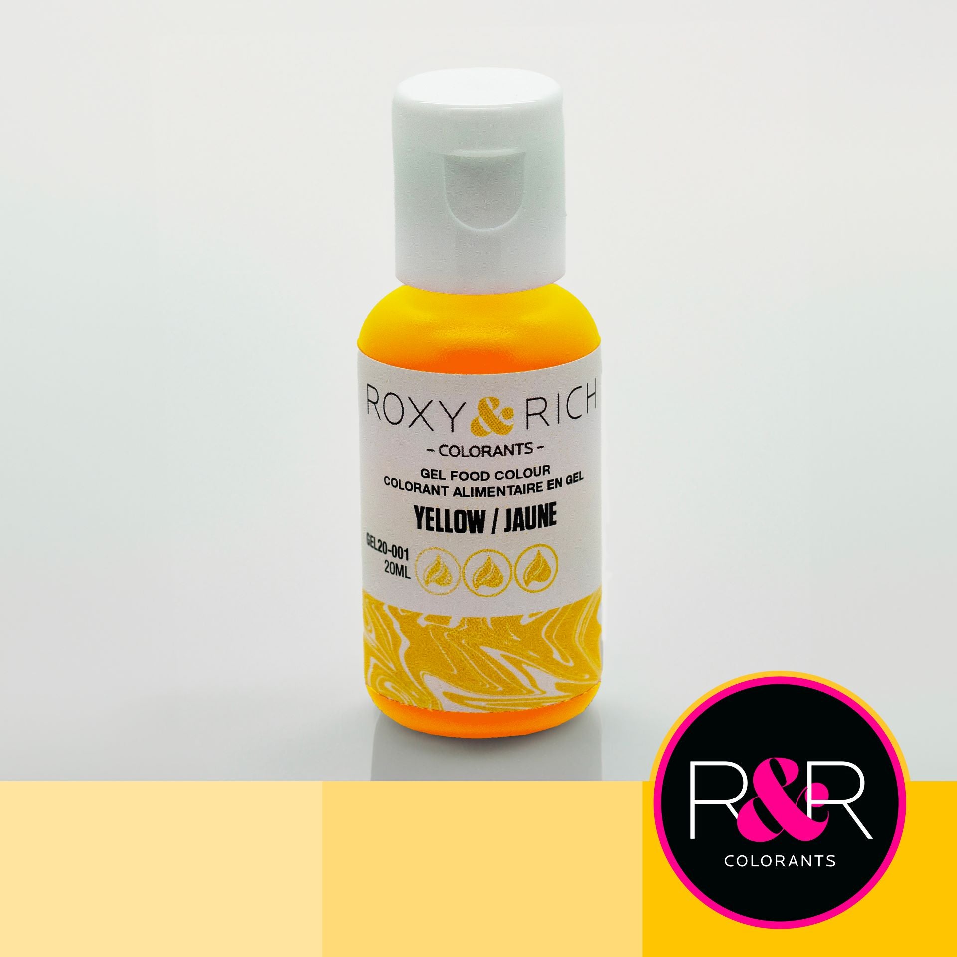 Gel colorant - Jaune (20ml) - Roxy & Rich - Colorant alimentaire - - La Guilde Culinaire