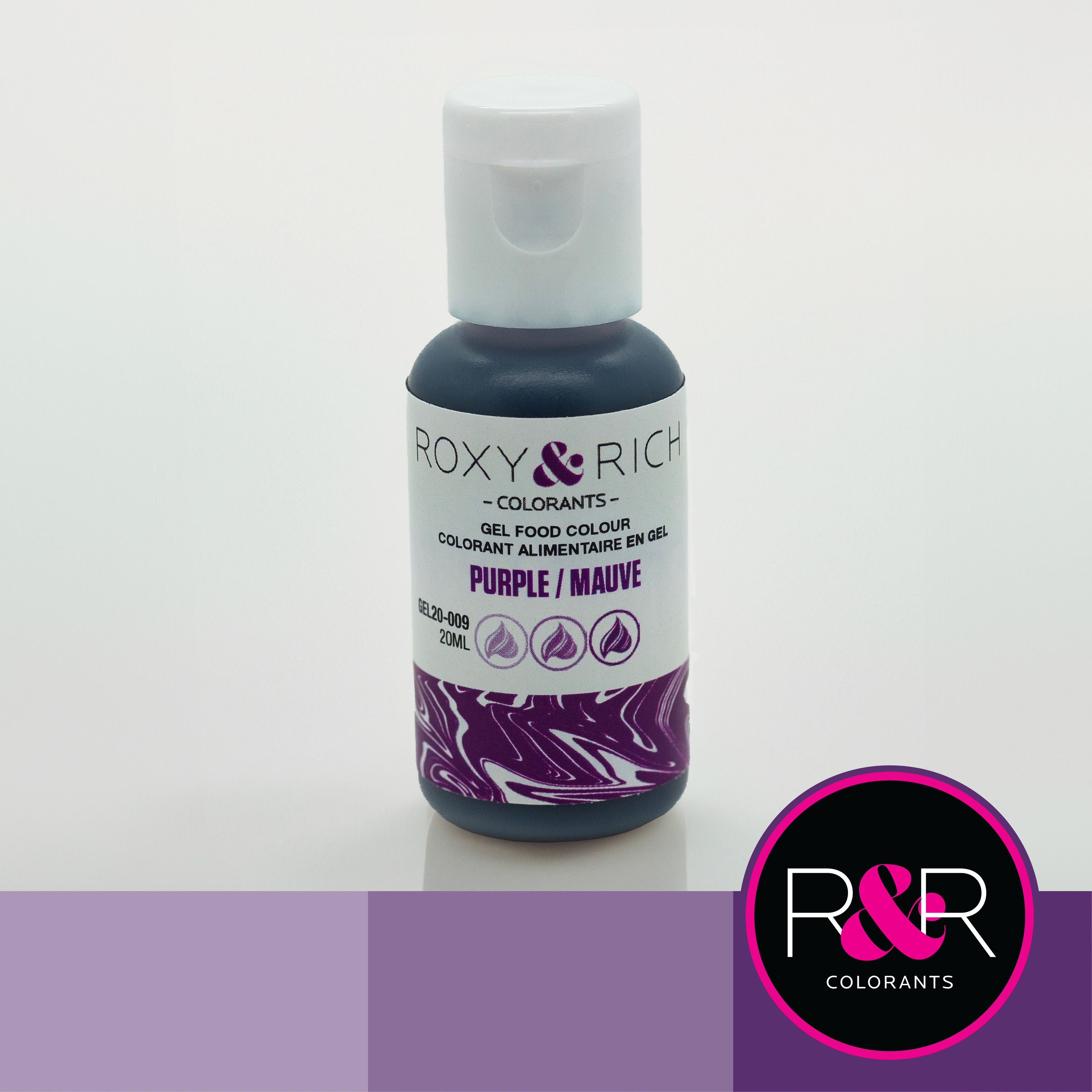 Gel colorant - Mauve (20ml) - Roxy & Rich - Colorant alimentaire - - La Guilde Culinaire