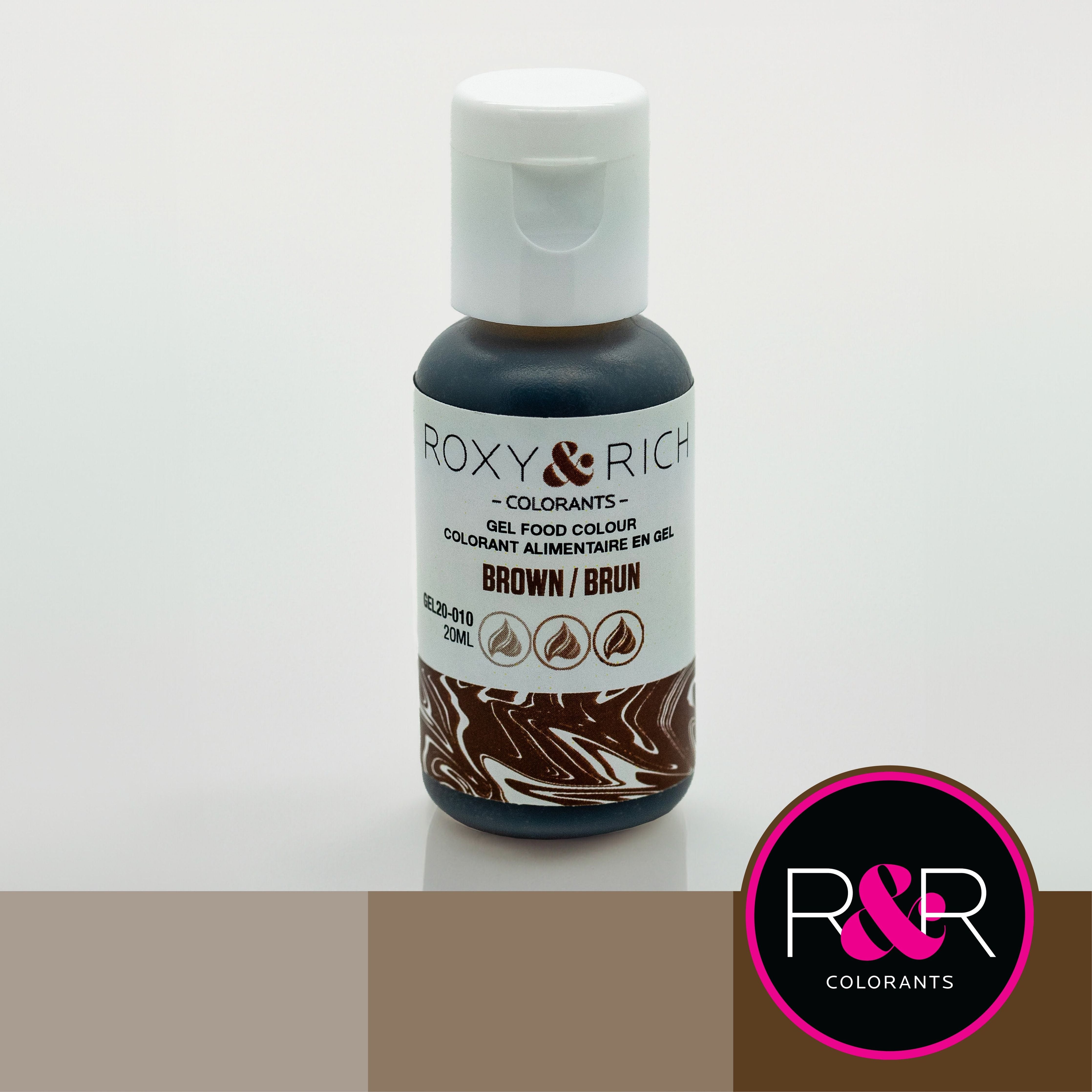 Gel colorant - Brun (20ml) - Roxy & Rich - Colorant alimentaire - - La Guilde Culinaire