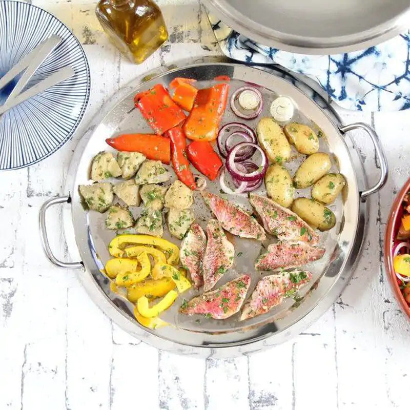 Plancha avec couvercle - Cristel - Couvercle pour poêle et casseroles - - La Guilde Culinaire