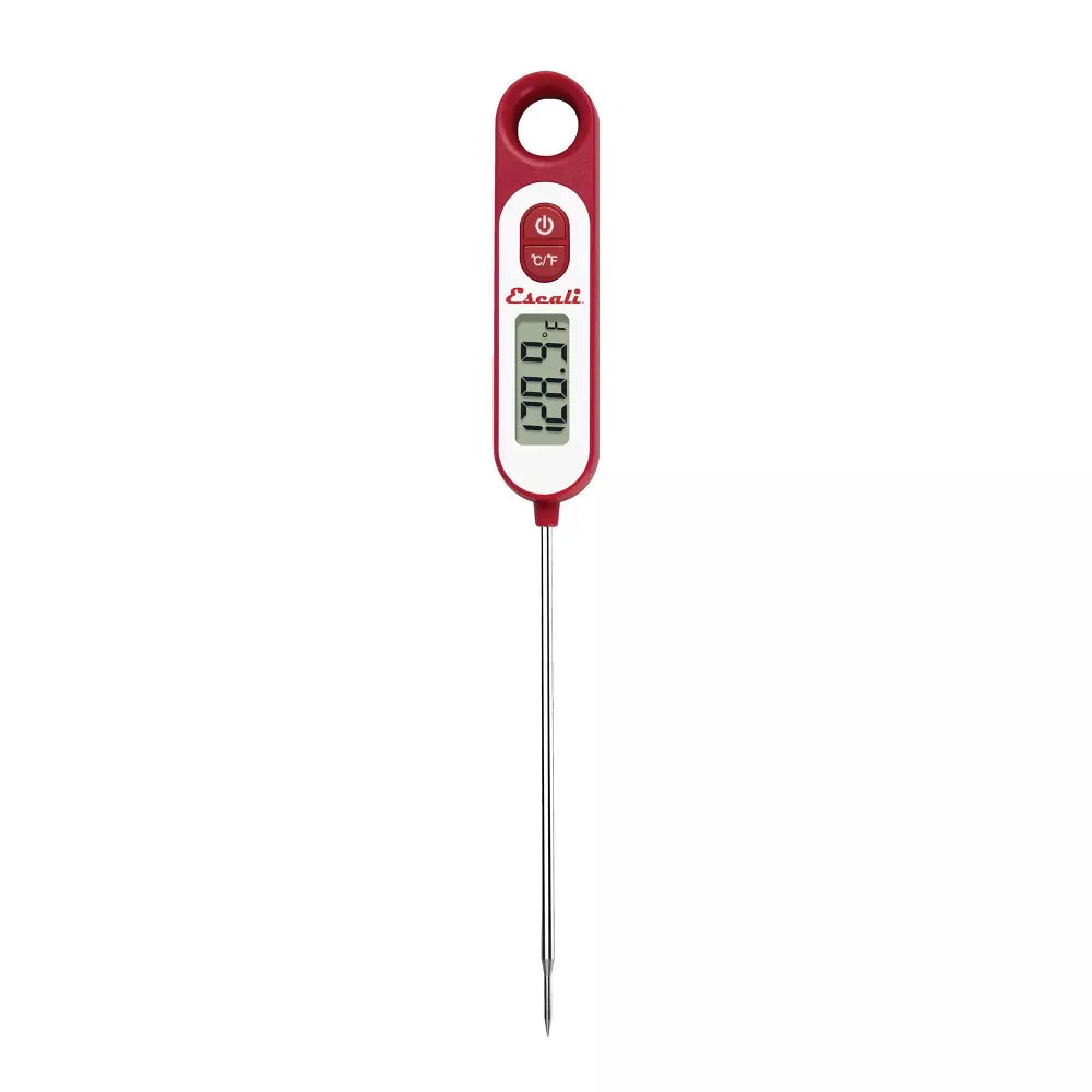 Thermomètre numérique à longue tige Rouge - Escali - Thermomètre à bonbon et friture - DH9-R - La Guilde Culinaire