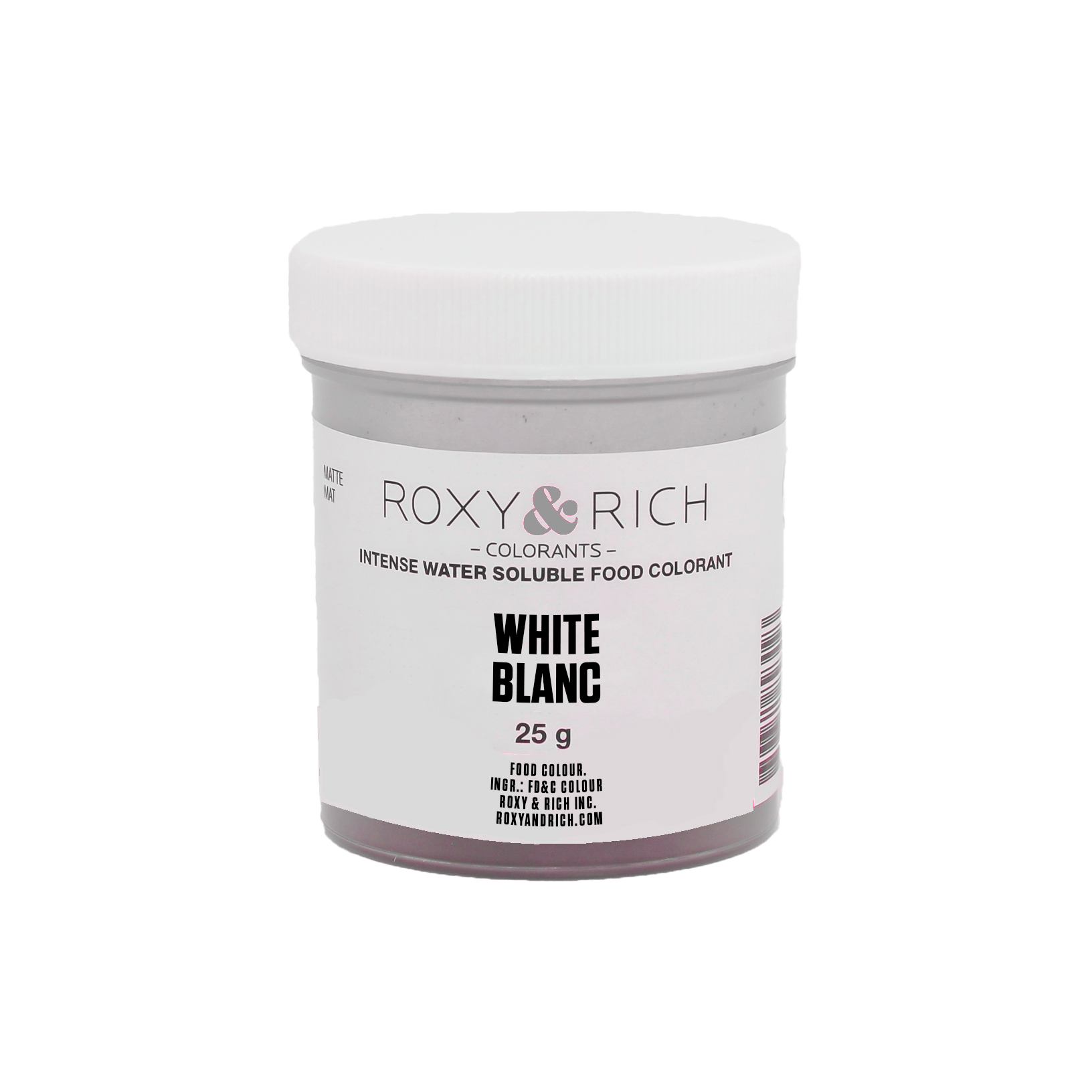 Colorant alimentaire hydrosoluble Blanc 50g - Roxy & Rich - Colorant alimentaire hydrosoluble - H25-000 - La Guilde Culinaire