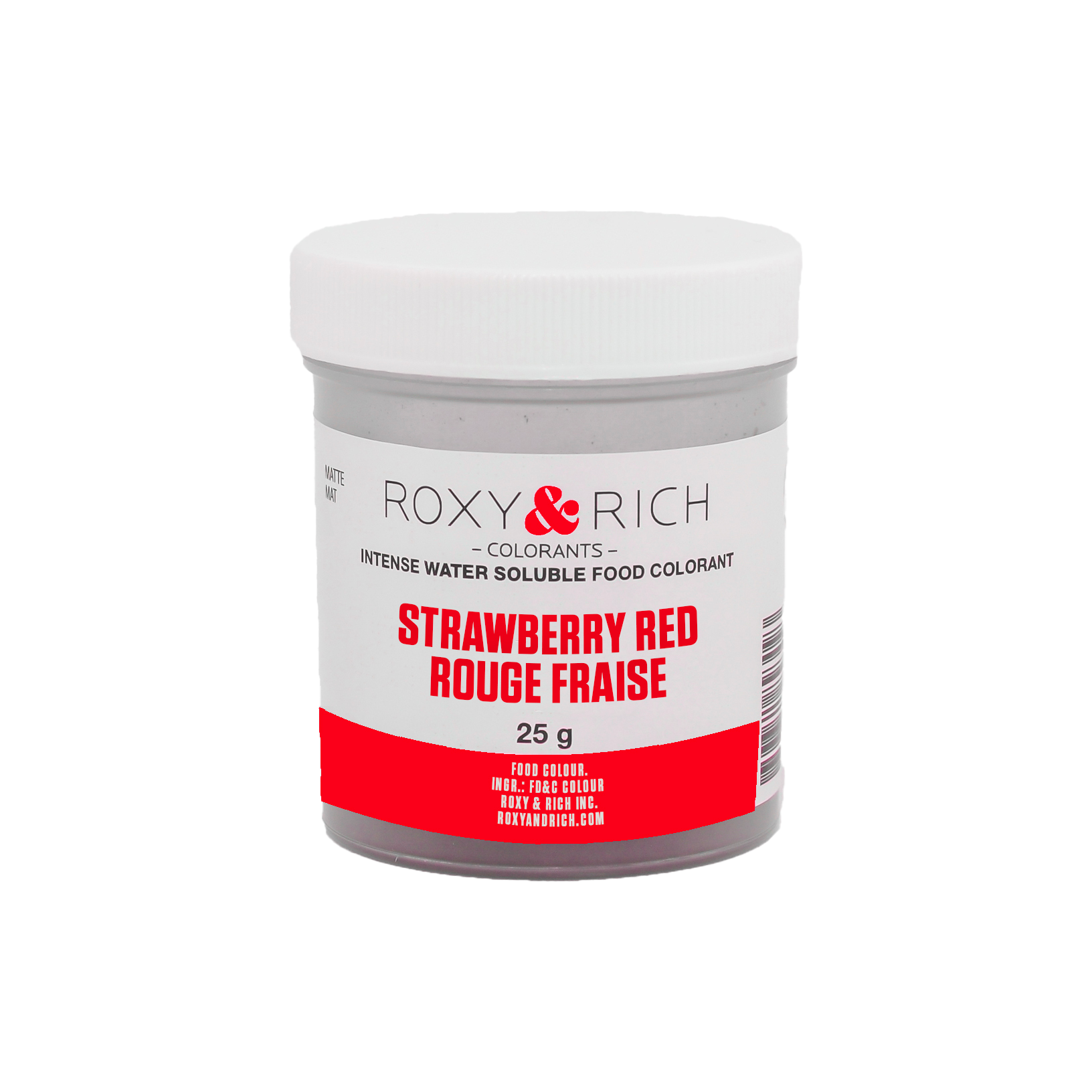 Colorant alimentaire hydrosoluble Rouge Fraise 25 g - Roxy & Rich - Colorant alimentaire hydrosoluble - H25-003 - La Guilde Culinaire