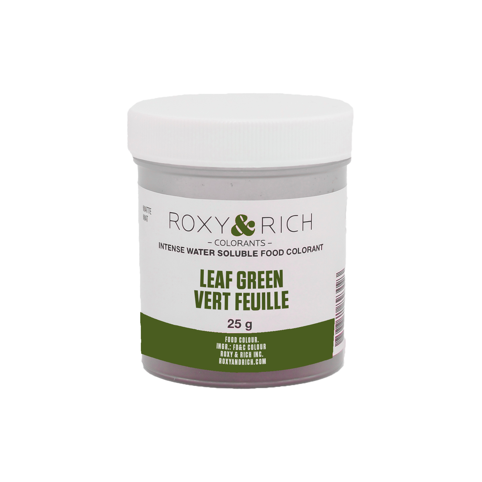 Colorant alimentaire hydrosoluble Vert Feuille 25g - Roxy & Rich - Colorant alimentaire hydrosoluble - H25-012 - La Guilde Culinaire