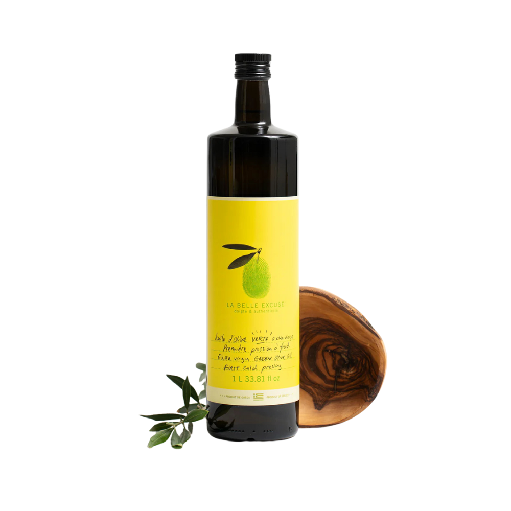 Huile d’olive verte extra vierge (première pression à froid) 1L - La Belle Excuse - Huile d'olive - - La Guilde Culinaire