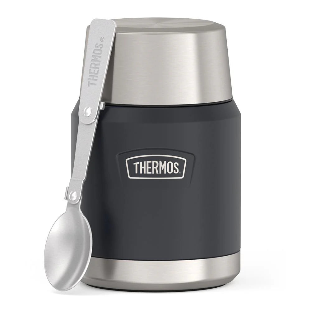 Contenant alimentaire avec cuillère 470 ml (16oz) Gamme Icon - Granite - Thermos - Contenant pour aliment - - La Guilde Culinaire