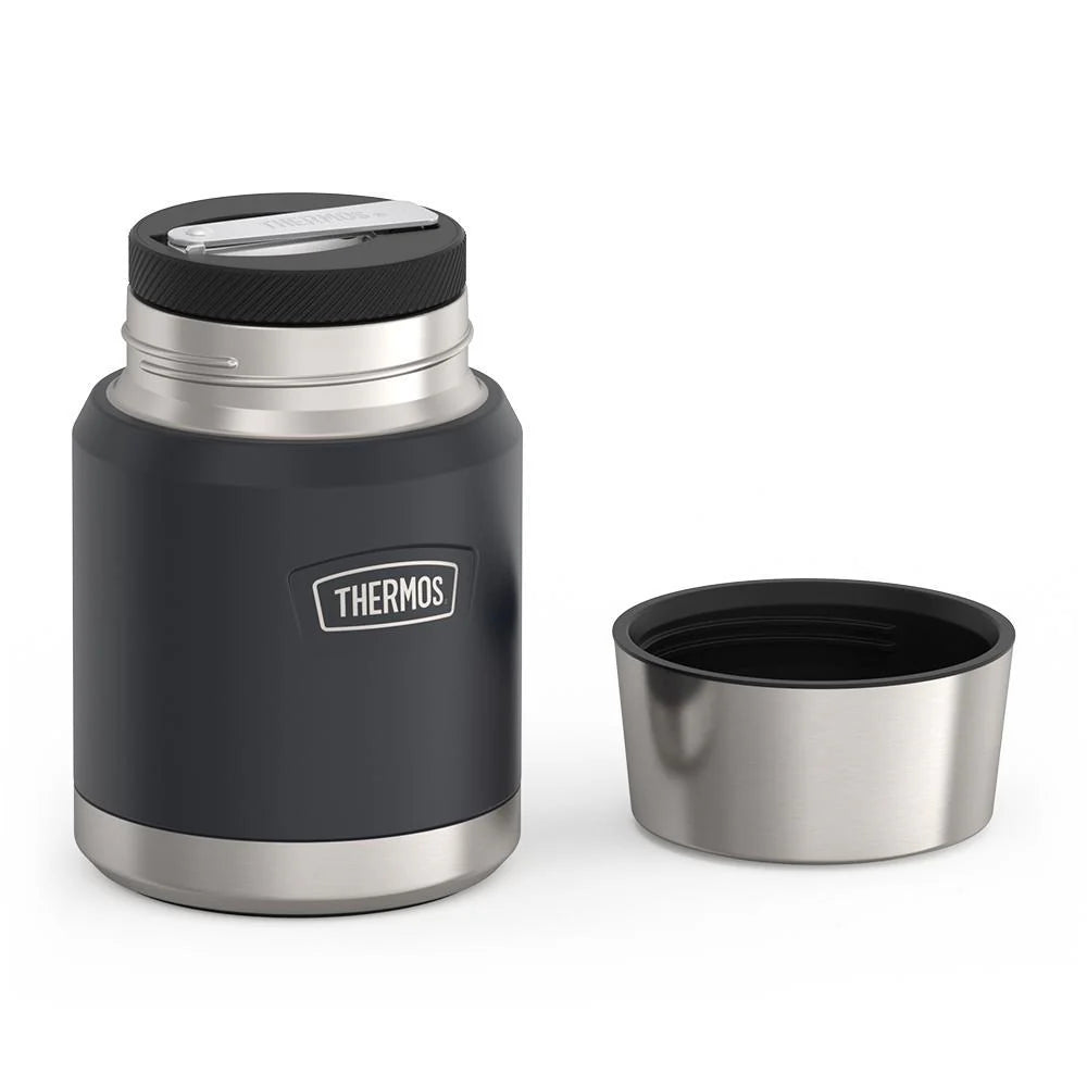 Contenant alimentaire avec cuillère 470 ml (16oz) Gamme Icon - Granite - Thermos - Contenant pour aliment - - La Guilde Culinaire