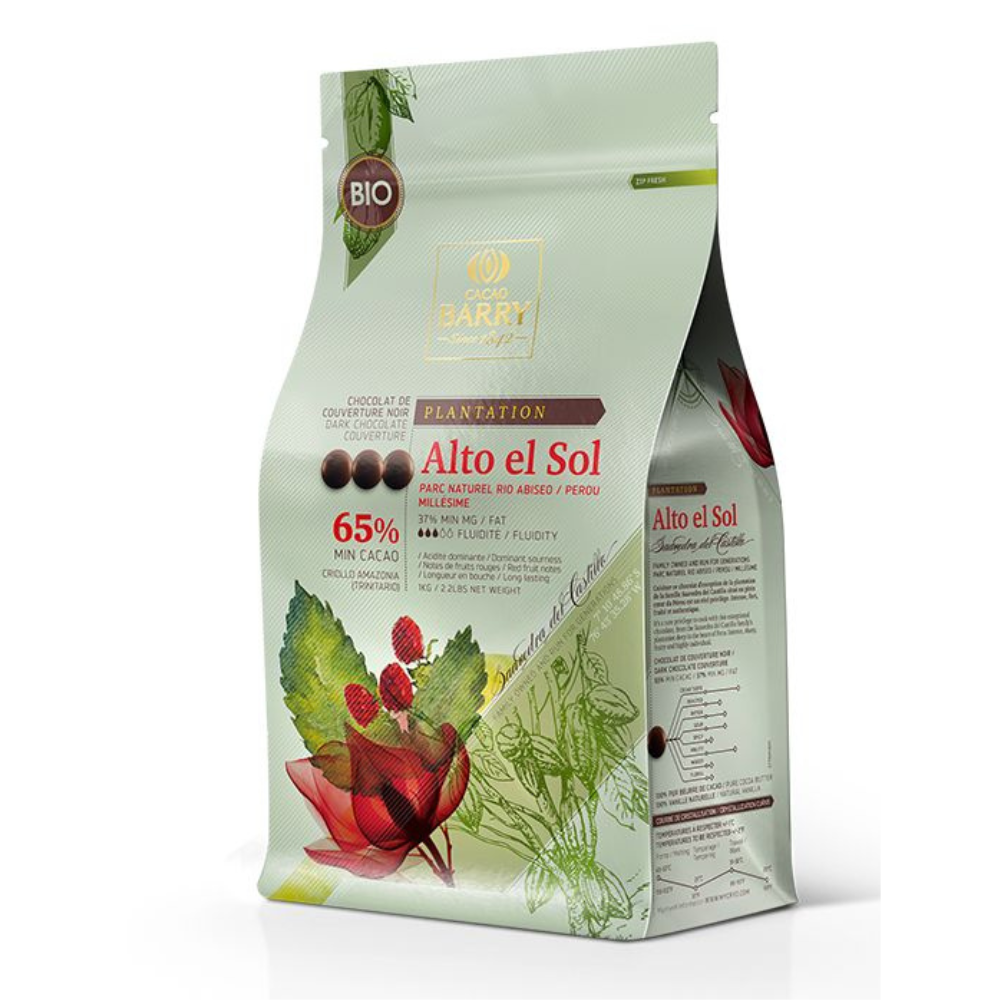 Chocolat Alto El Sol, Pérou Pure plantation 1 kg 65% cacao BIO - Cacao Barry - Chocolat noir - - La Guilde Culinaire