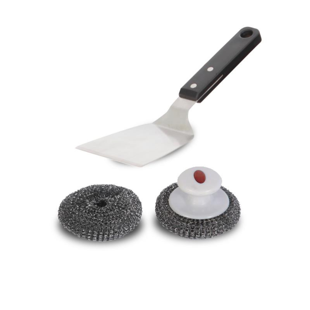 Kit nettoyage (1 spatule + boules inox) - Le Marquier - Le Marquier - Kit de nettoyage - - La Guilde Culinaire