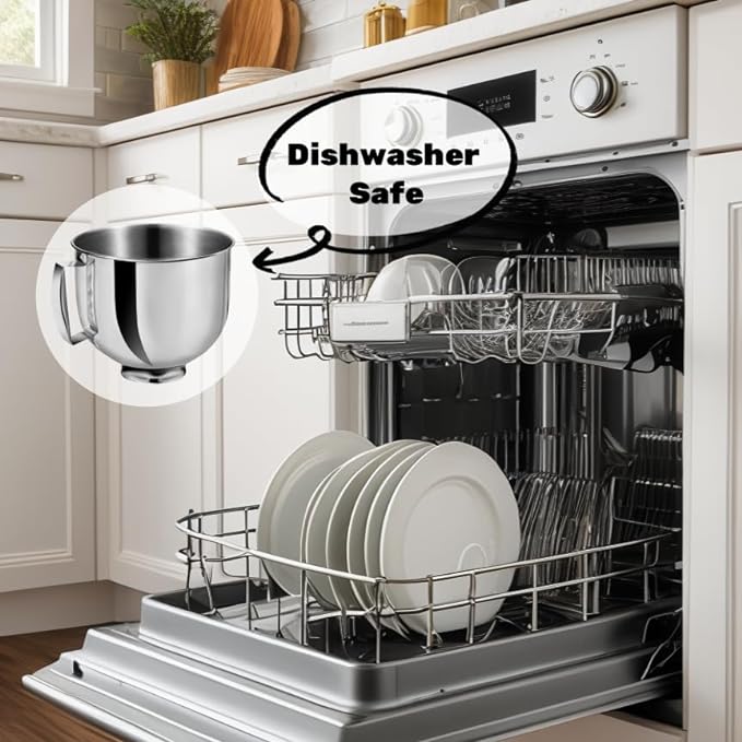 Bol en acier inoxydable poli de 5 pintes avec poignée pour KitchenAid - Kitchenaid - Bol batteur sur socle - - La Guilde Culinaire