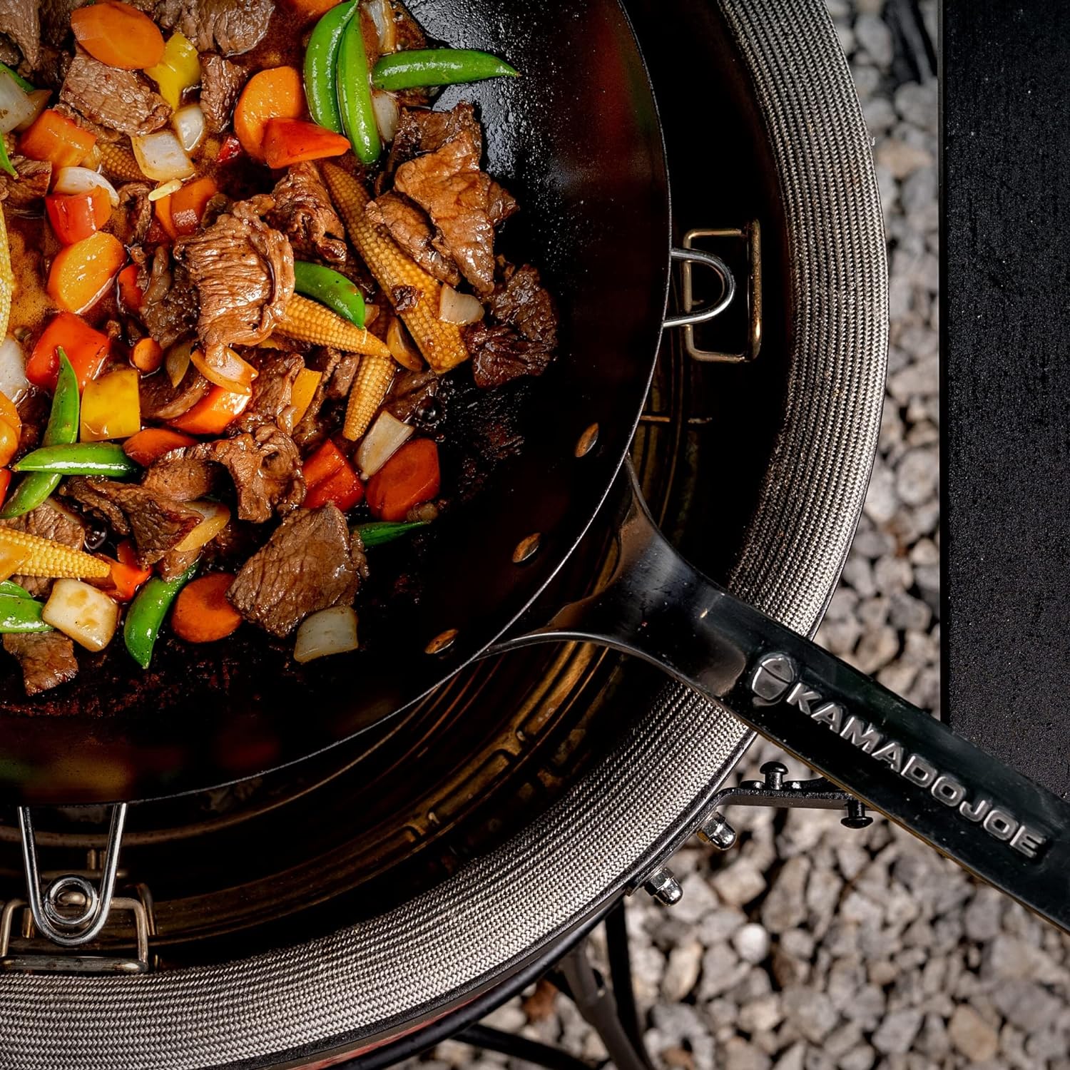 Wok en acier ordinaire Karbon Steel - KamadoJoe - Kamado Joe - Wok - - La Guilde Culinaire