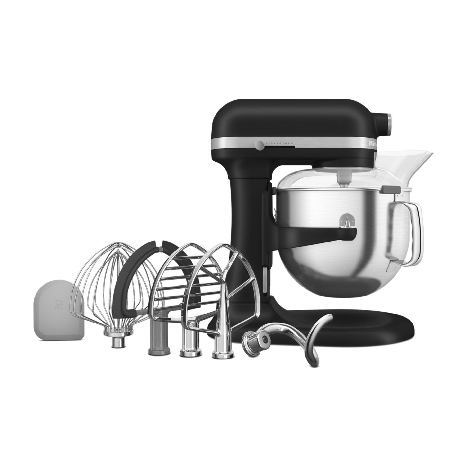 Batteur sur socle à bol relevable de 7 Pintes avec points de contact de qualité supérieure repensés - Noir Mat - Kitchenaid - Batteur sur socle - - La Guilde Culinaire