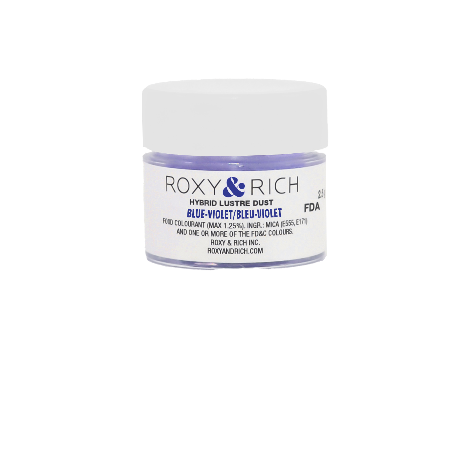 Poudre lustrée hybride Bleu Violet 2.5g - Roxy & Rich - Poudre lustrée - L2-004 - La Guilde Culinaire