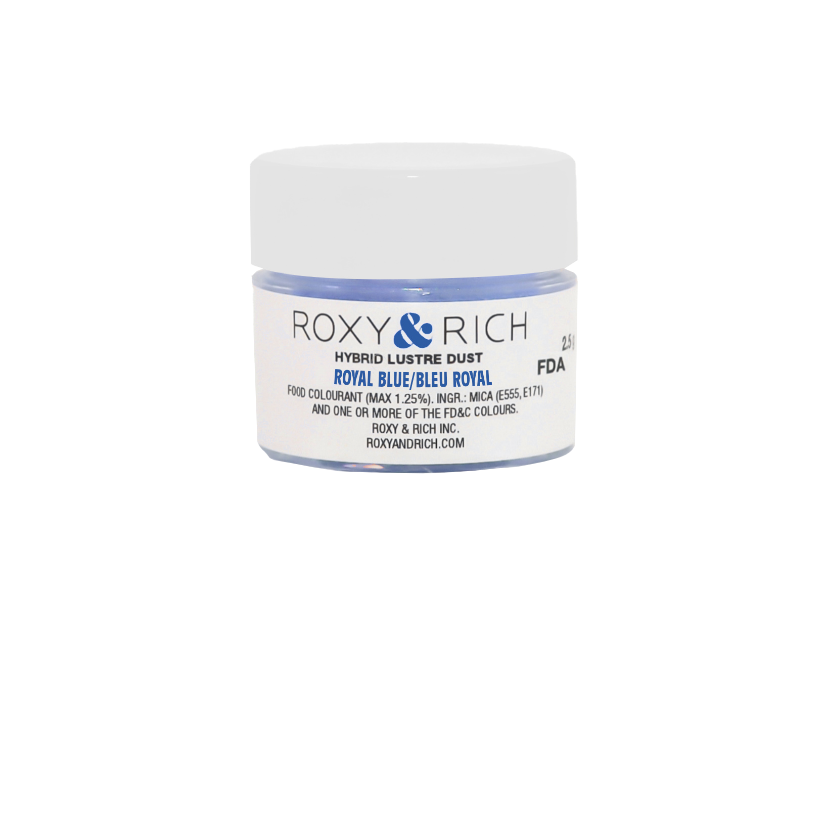 Poudre lustrée hybride Bleu Royal 2.5g - Roxy & Rich - Poudre lustrée - L2-005 - La Guilde Culinaire